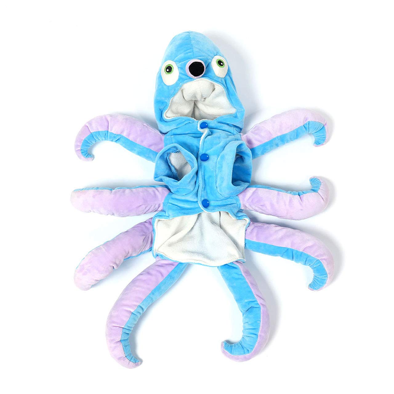 Mogoko Dog Cat Octopus Costumes, Pet Halloween Cosplay Dress, Funny Octopus Costume For Dogs Blue 12.6' Neck Girth; 16.1' Chest
