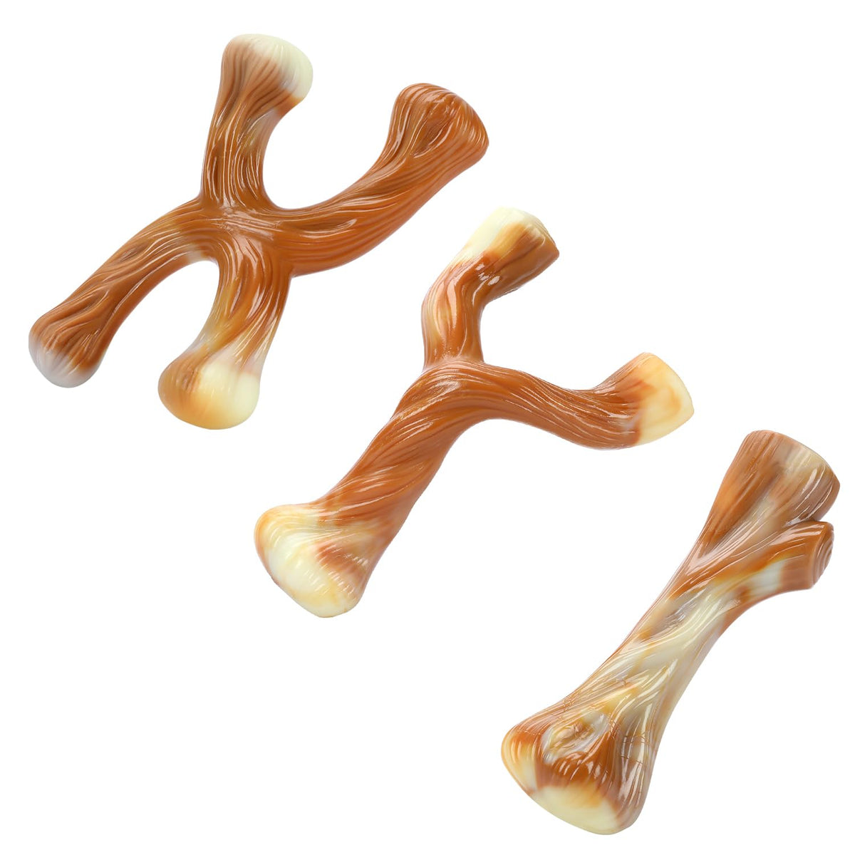 Tikaton Holiday 3-Pack Durable Dog Chew Toys For Aggressive Chewers, Bacon Flavor, Extra Large