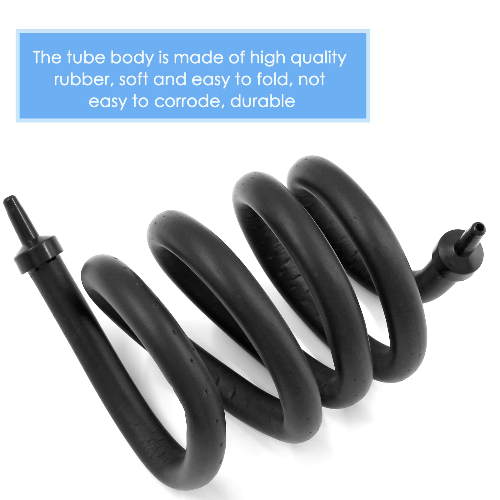 Waziaqoc Bubble Wall Air Diffuser, Aquarium Wall Air Curtain Bubble Tube Rubber Bendable Bubble Hose For Fish Tank, 120Cm/48 Dou