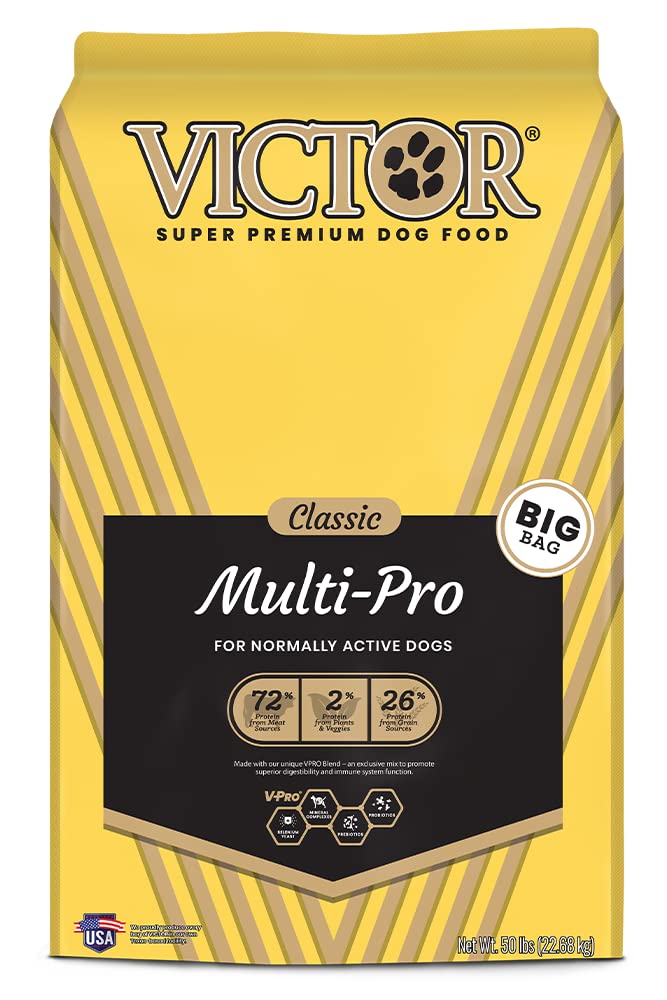 Victor Super Premium Dog Food - Multi-Pro Dry Dog Food - Gluten Free Dog Food with Beef, Chicken and Pork Protein for Normally A