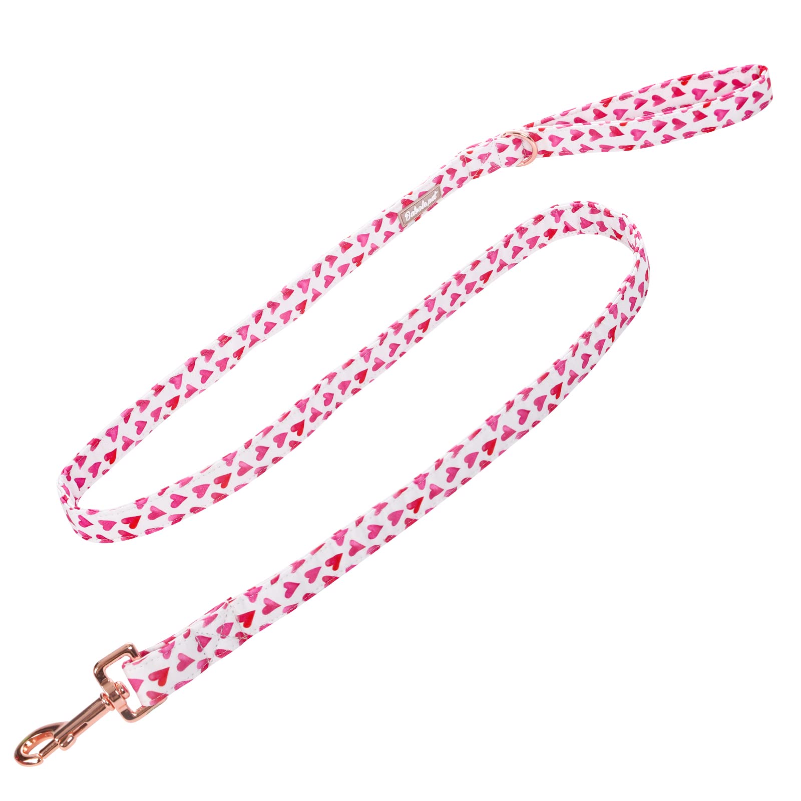 Babole Pet Valentine'S Day Dog Leash,Durable Handmade Dog Leashes With Soft Handle,Manual Dog Leashes Matching White Red Love Do