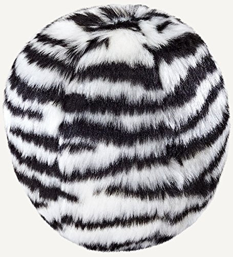 Fluff And Tuff Plush Toy Balls For Dogs, Medium 5.5-Inch (Zebra Ball)