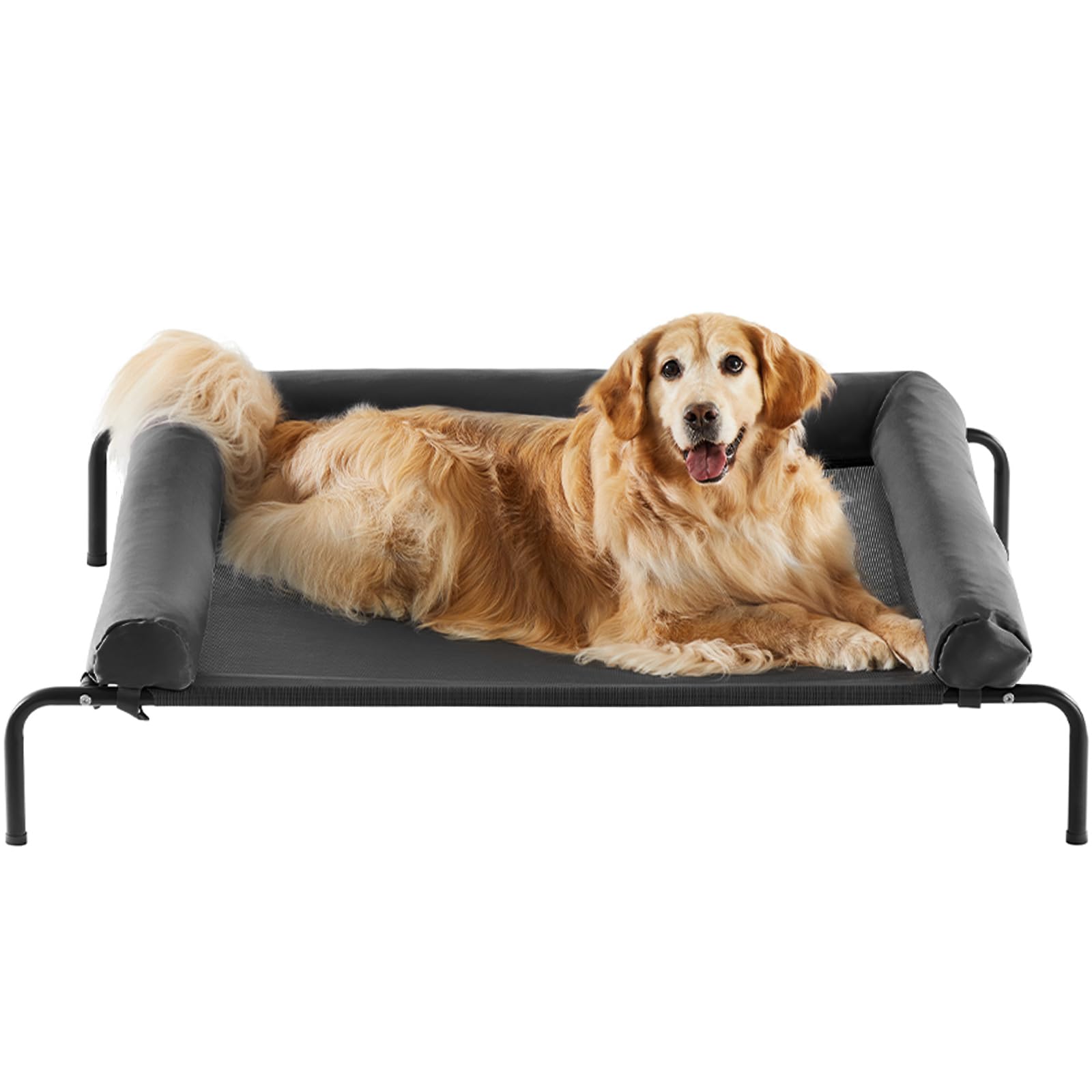 Rrpethome Large Elevated Cooling Dog Bed, Raised Dog Cot Beds For Large Dogs, Elevated Outdoor Pet Bed, Chew Proof Portable Cool