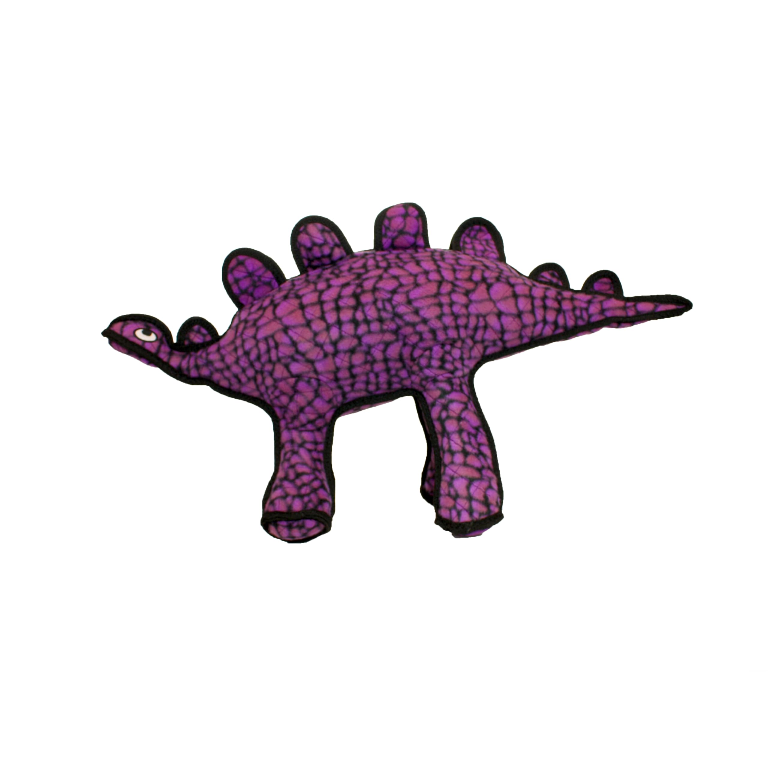 TUFFY - World's Tuffest Soft Dog Toy - Dinosaur Stegosaurus- Squeakers- Multiple Layers. Made Durable, Strong & Tough. Interacti