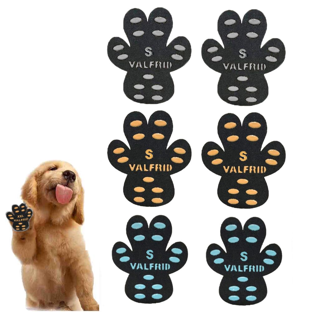 Valfrid Dog Paw Pads Anti-Slip Paw Protector,15 Sets-60 Pads Keeps Dogs From Slipping On Hardwood Floors,Traction Control Non-Sk