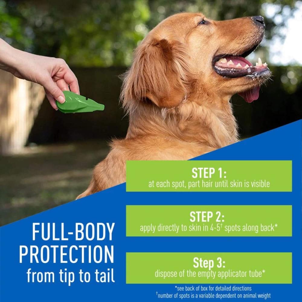 Adams Plus Flea & Tick Prevention Spot On for Dogs 5-14 Pounds, 3-Month Supply, Kills Fleas, Flea Eggs, Flea Larvae, Brown Dog &