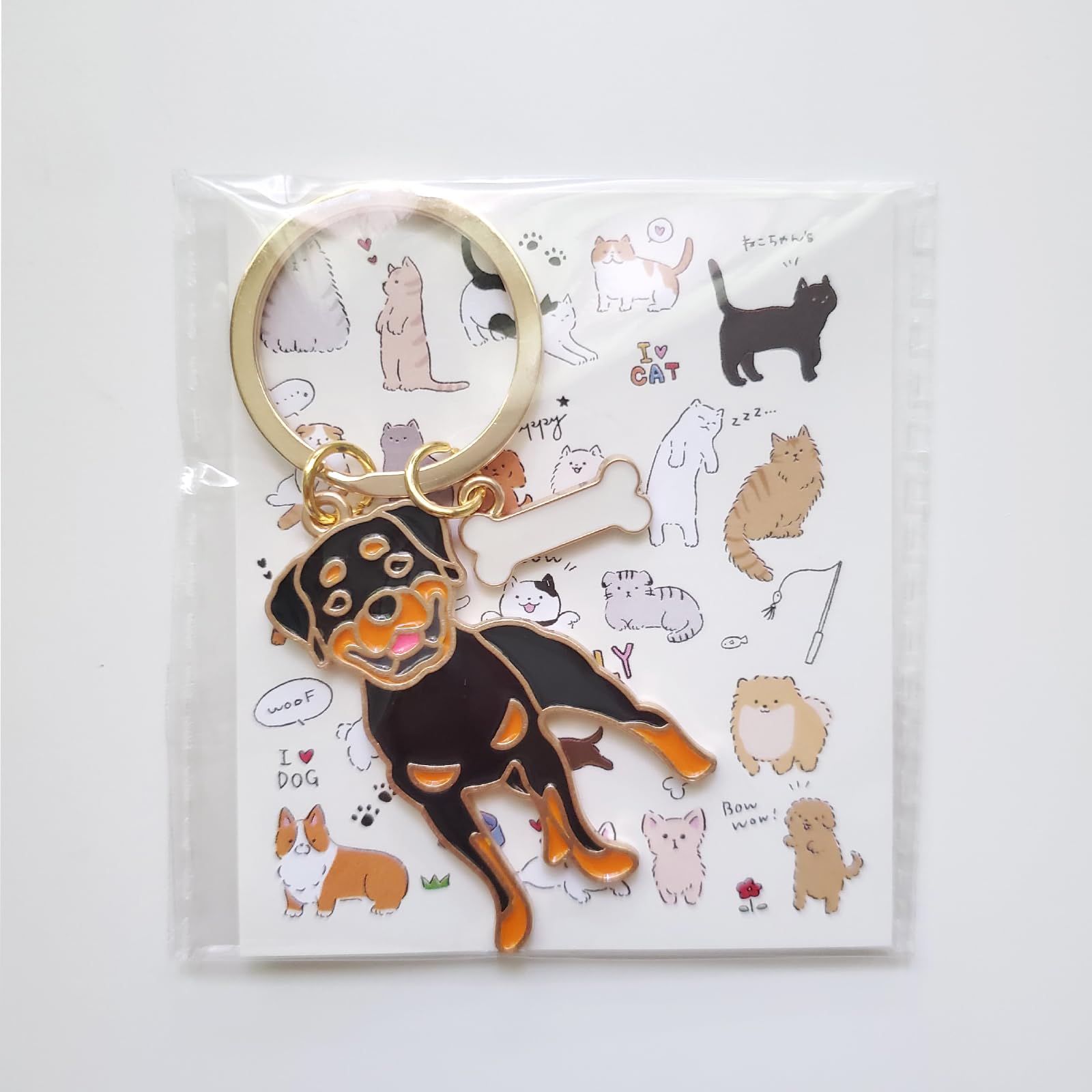 Poyamuse Enamel Dog Pet Keychain - A Heartwarming Memorial And Adorable Accessory Keyring For Dog Lovers-Rottweielr