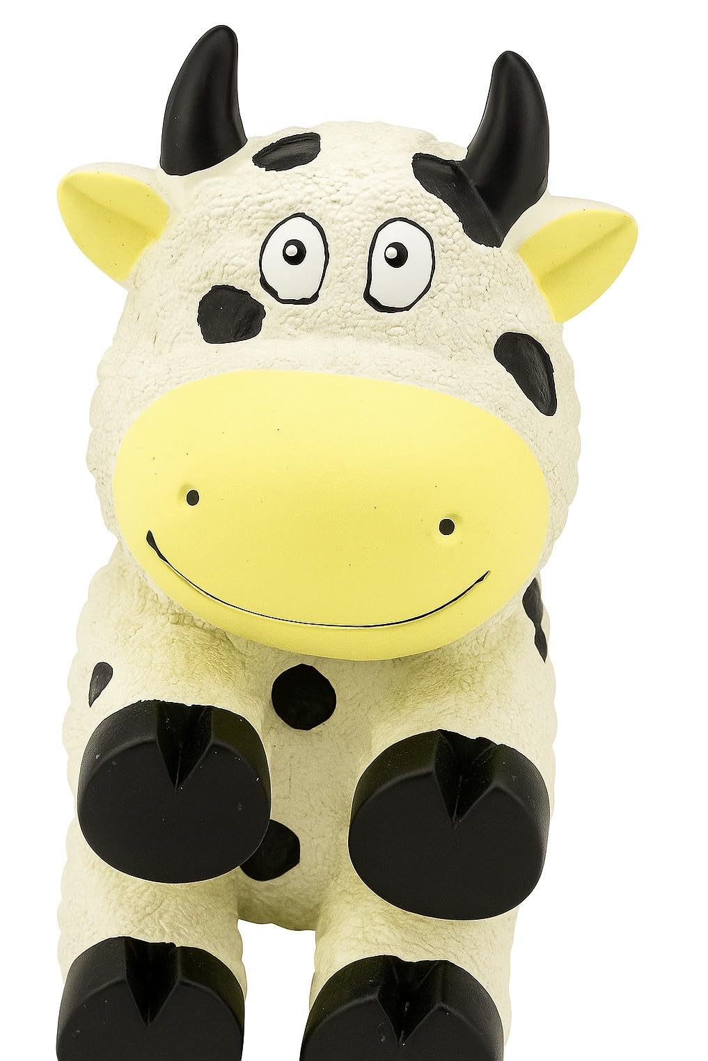 WAGGYTAILS Adorable Cow Shaped Rubber Latex Dog Toy (Made in U.A.E)  Soft, Squeaky, Farm Animal Design for Pets  Fun Indoor Pl