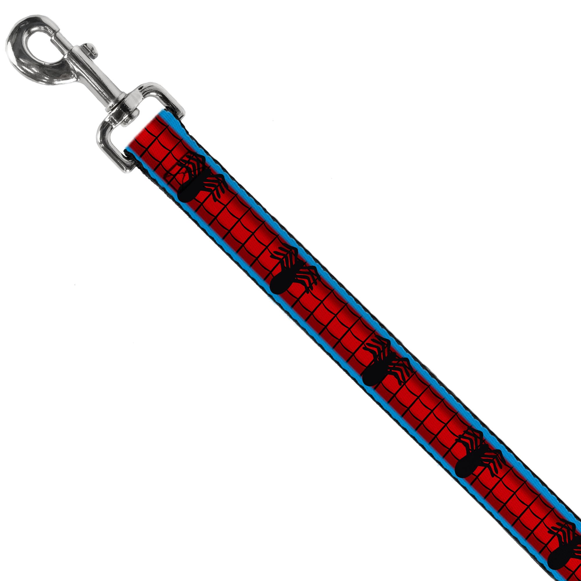 Dog Leash - 6-FEET - Spider-Man Costume Stripe Blue Red Black - Wide 1.5