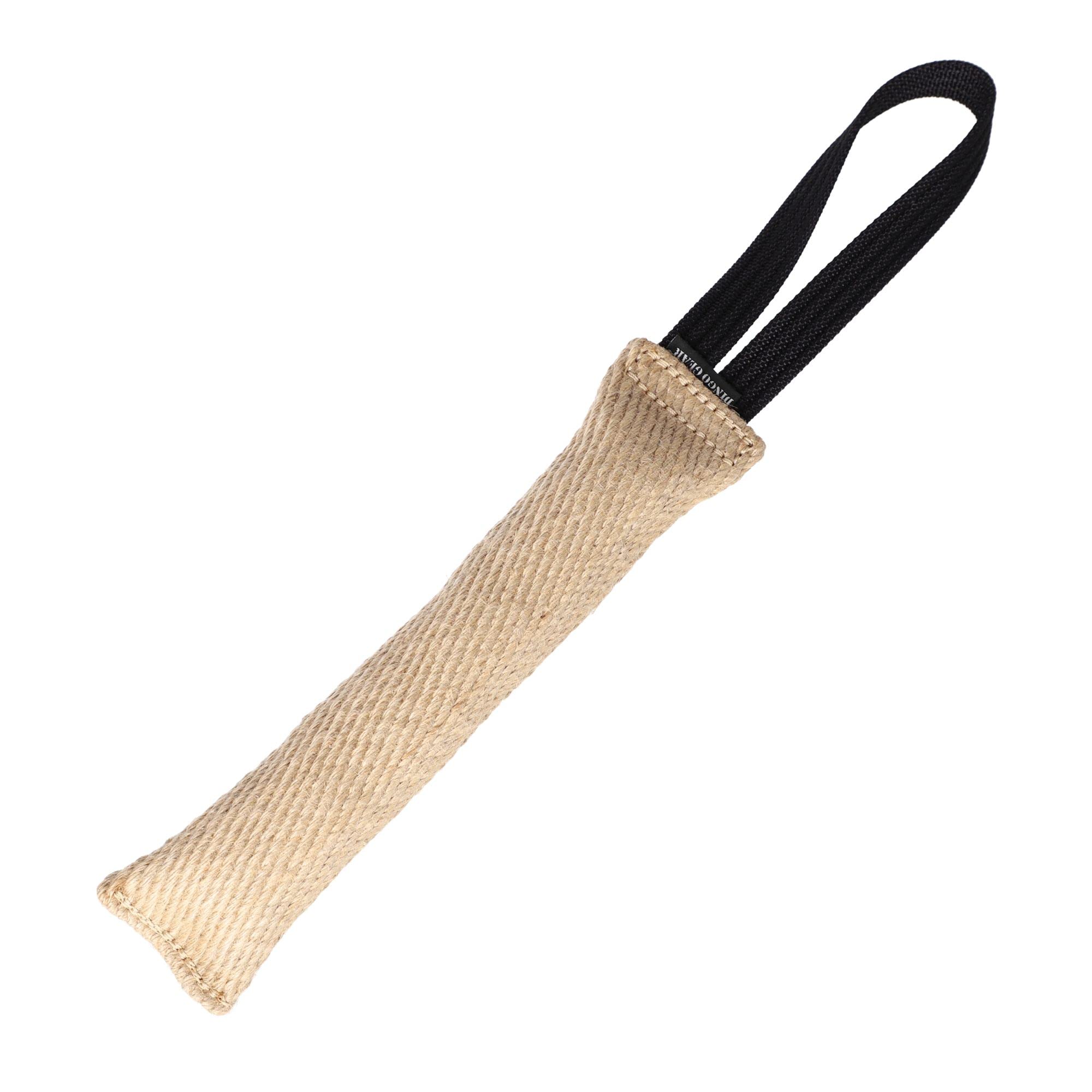 Dingo Gear Tug Toy for Dog Training Agility Tug of War, Jute Dog Bumper with one Handle, Dog Bite Pillow for Aggressive Chewers,