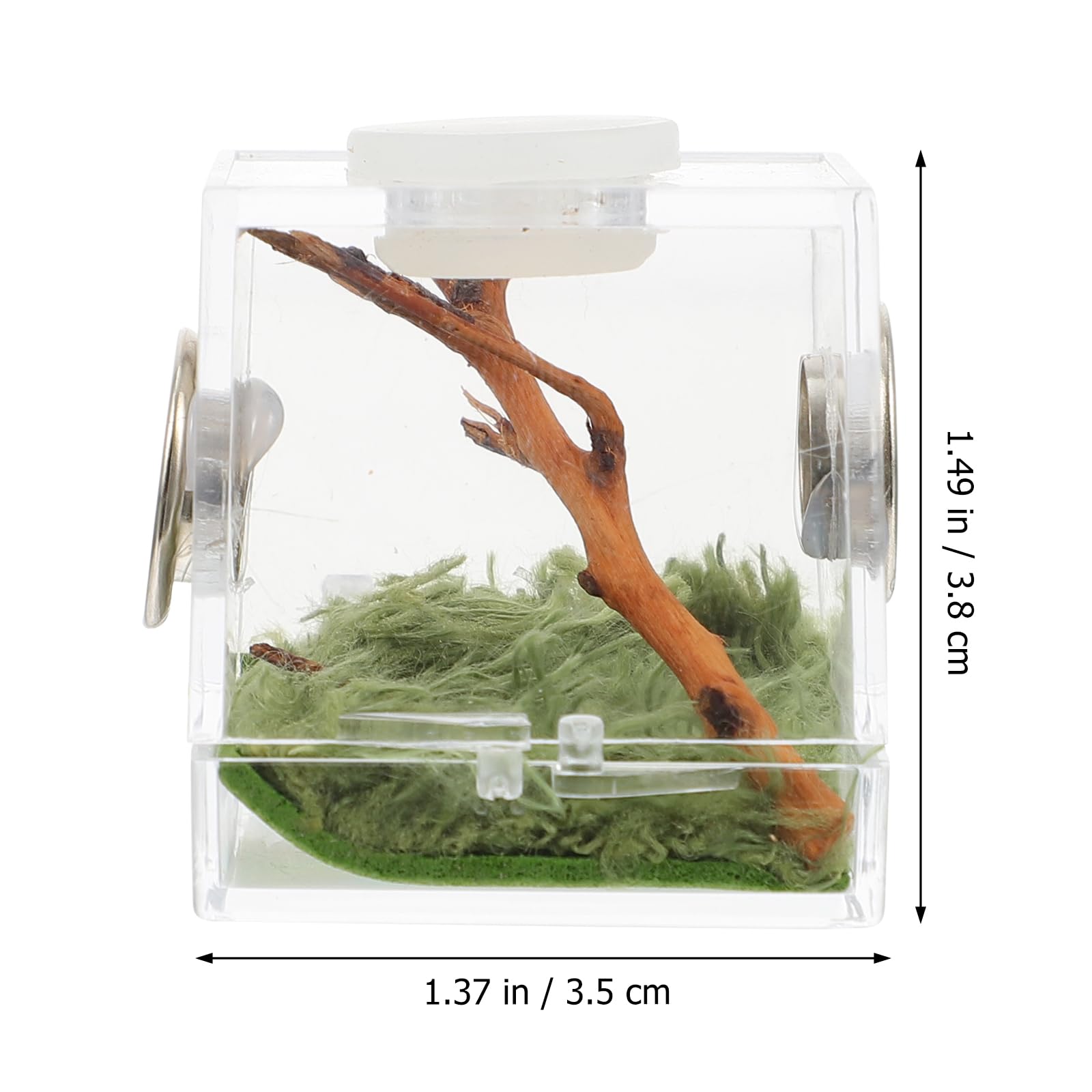 Mipcase 2Pcs Jumping Spider Enclosure, Acrylic Spider Terrarium Transparent Jumping Spider Habitat For Jumping Spider Accessorie