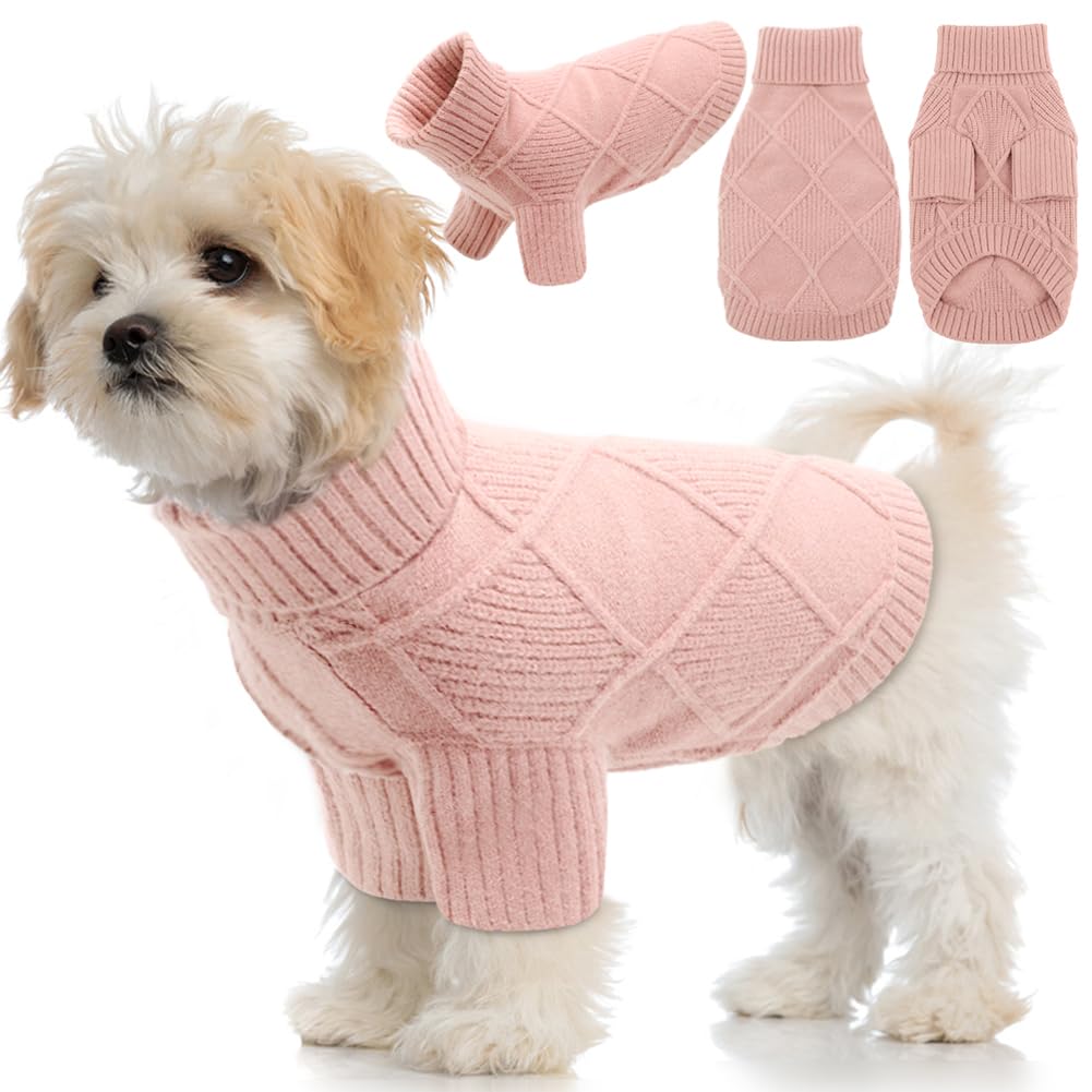 Emust Cat Sweater, Elastic Extra Small Dog Sweater With Sleeve For Fall & Winter, Warm Puppy Sweaters For Small Dogs For Holiday