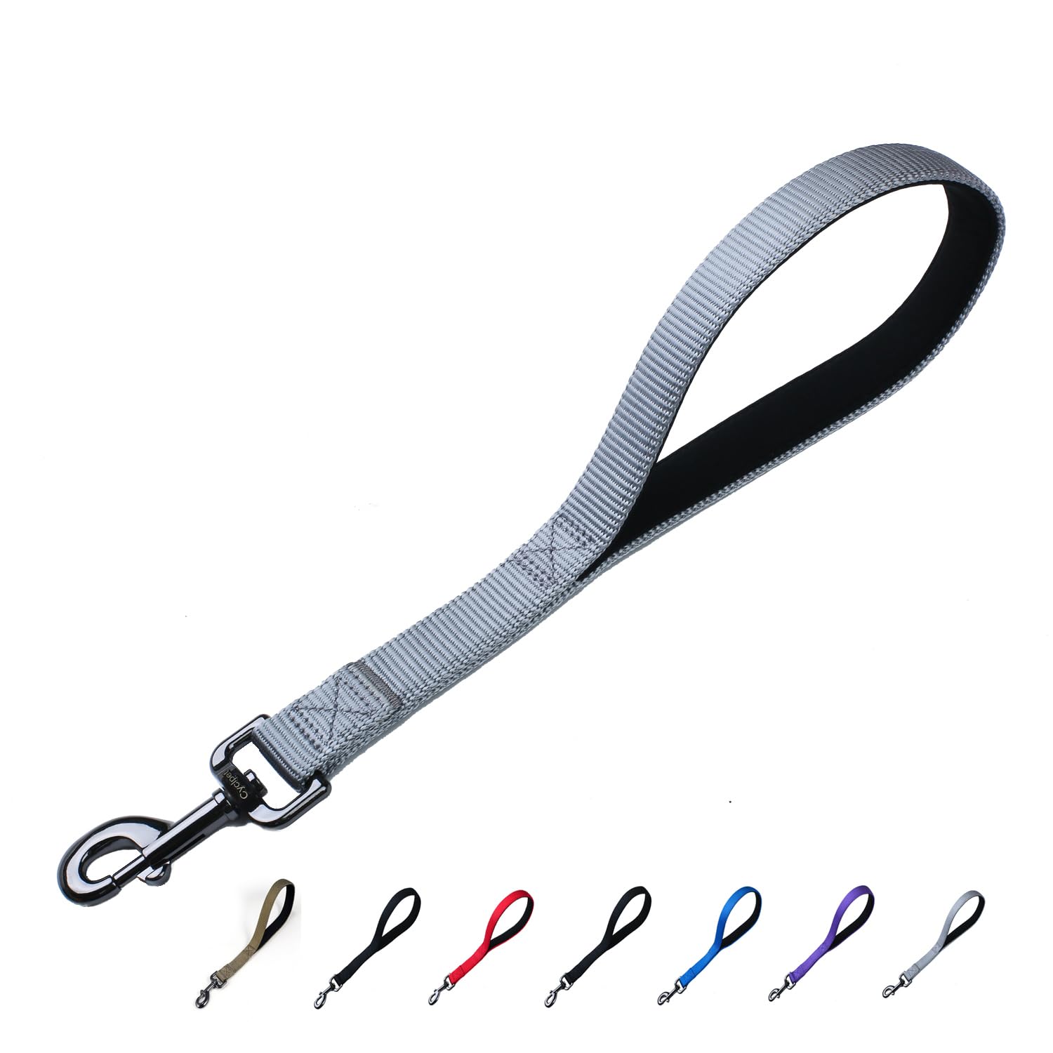 Cyclpet Premium 12 Inches Nylon Short Leash With Heavy Duty Clasp And Comfortable Padded Handle For Large Medium Breed Dogs Dail