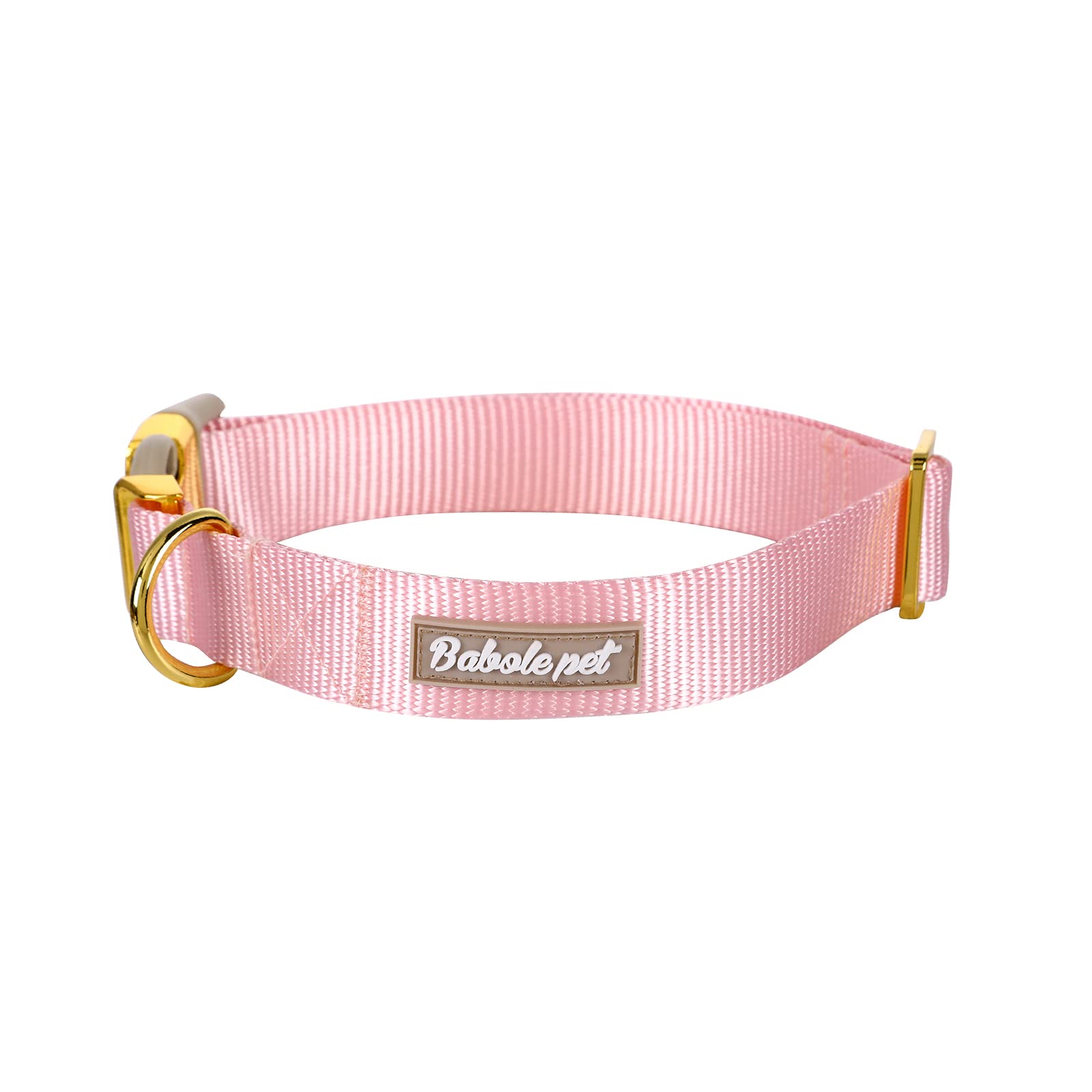 Babole Nylon Dog Collars Pink For Small Puppy Dog,13 Colors,Adjustable Soft Comfortable Pet Collars With Safety Metal Buckle For Medium Large Boy&Girl&Female Dog(Xs)