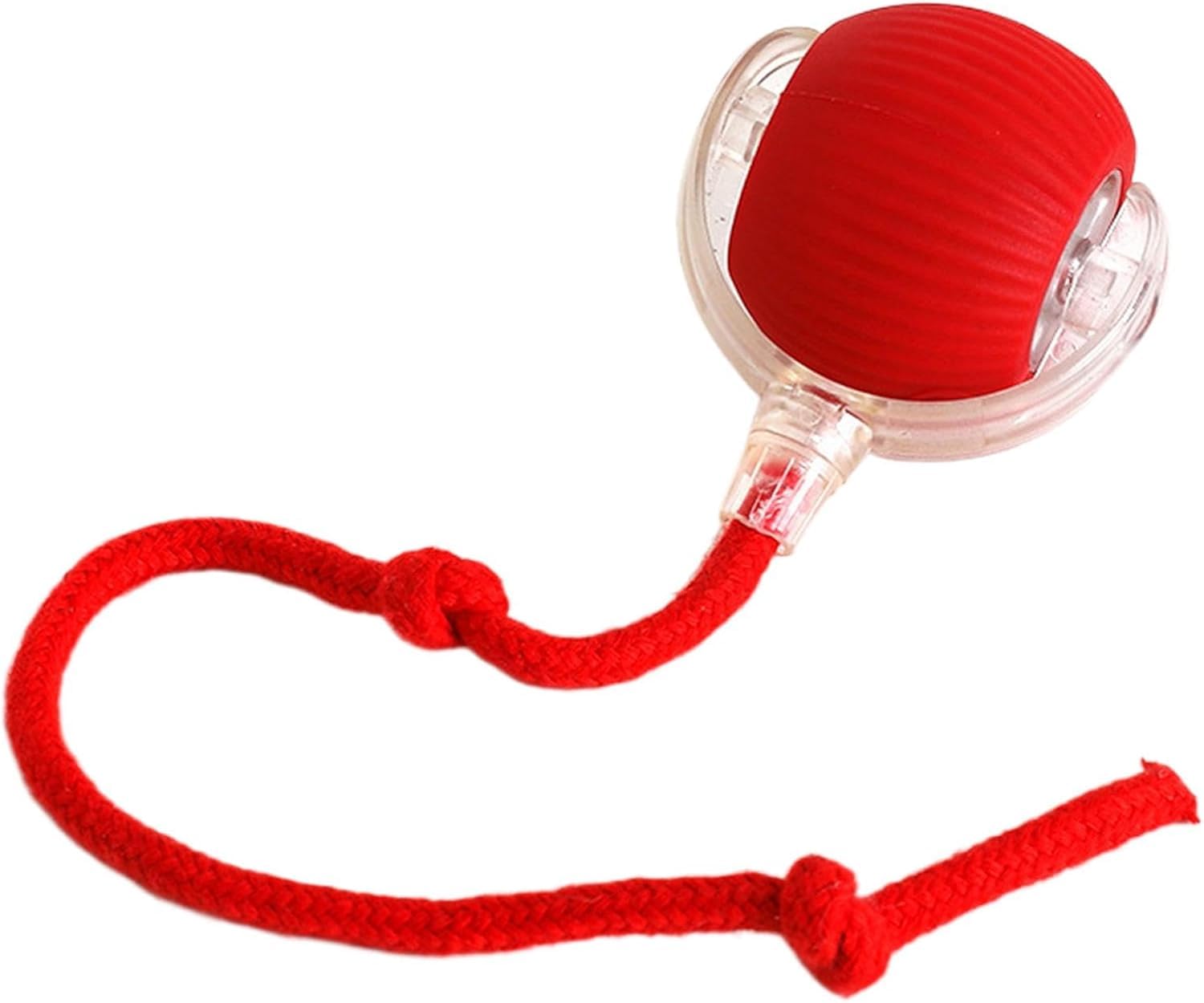 SITSRA Smart Automatic Cat Dancing Ball Toy 360 Degree Rolling Interactive Pet Toy with Speedy Tail Rope, Silicone Chase Ball fo