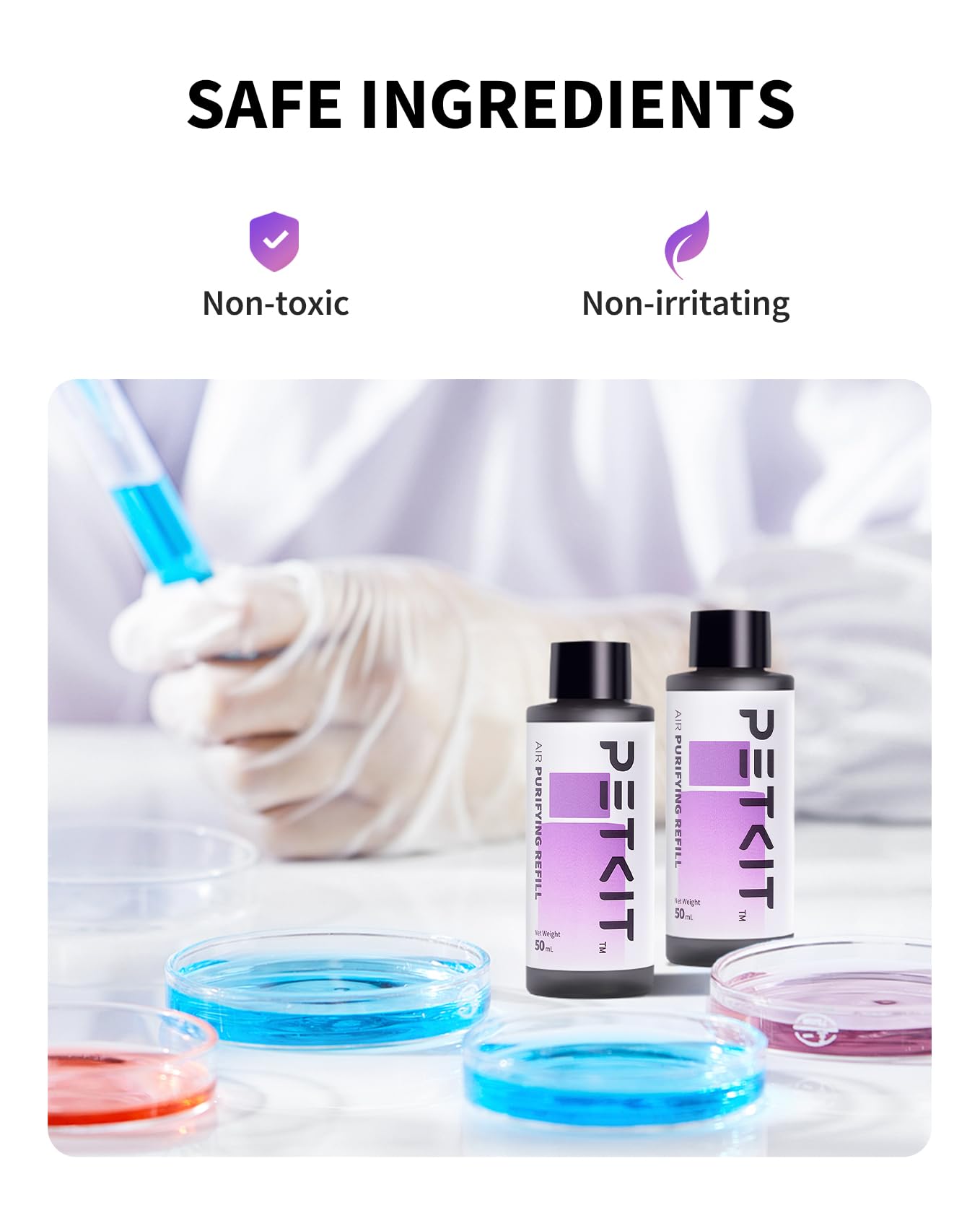 Petkit Air Purifying Refills For Purax Puramax Self-Cleaning Cat Llitter Box, Replaced Odor Removers Refills (4 Bottles) For Automatic Cat Litter Box