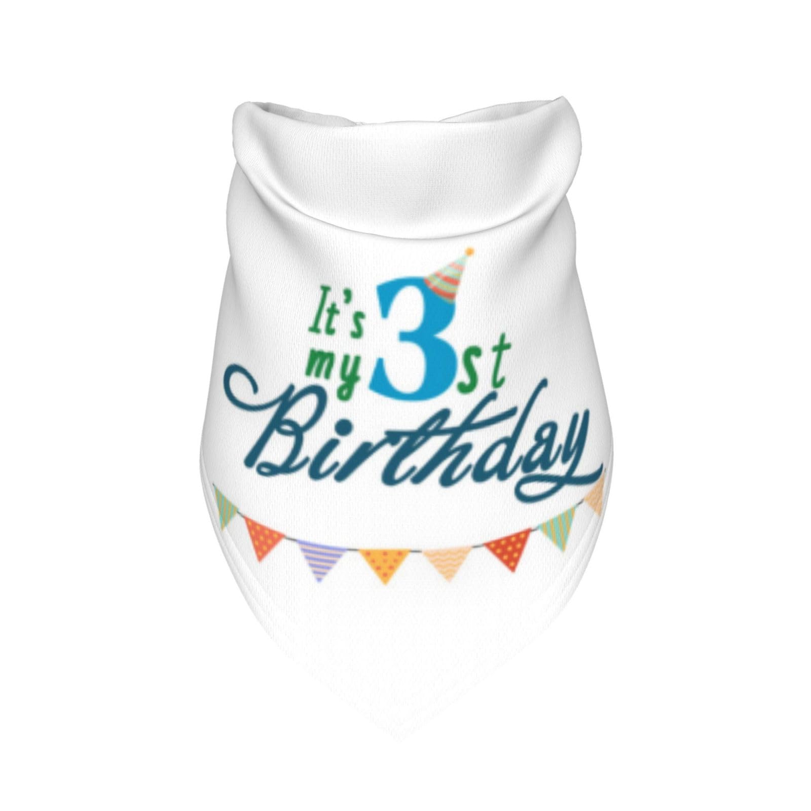 It'S My 3Rd Birthday Blue Dog Bandana Scarf Triangle Bibs Pet Accessories Cat Kerchief