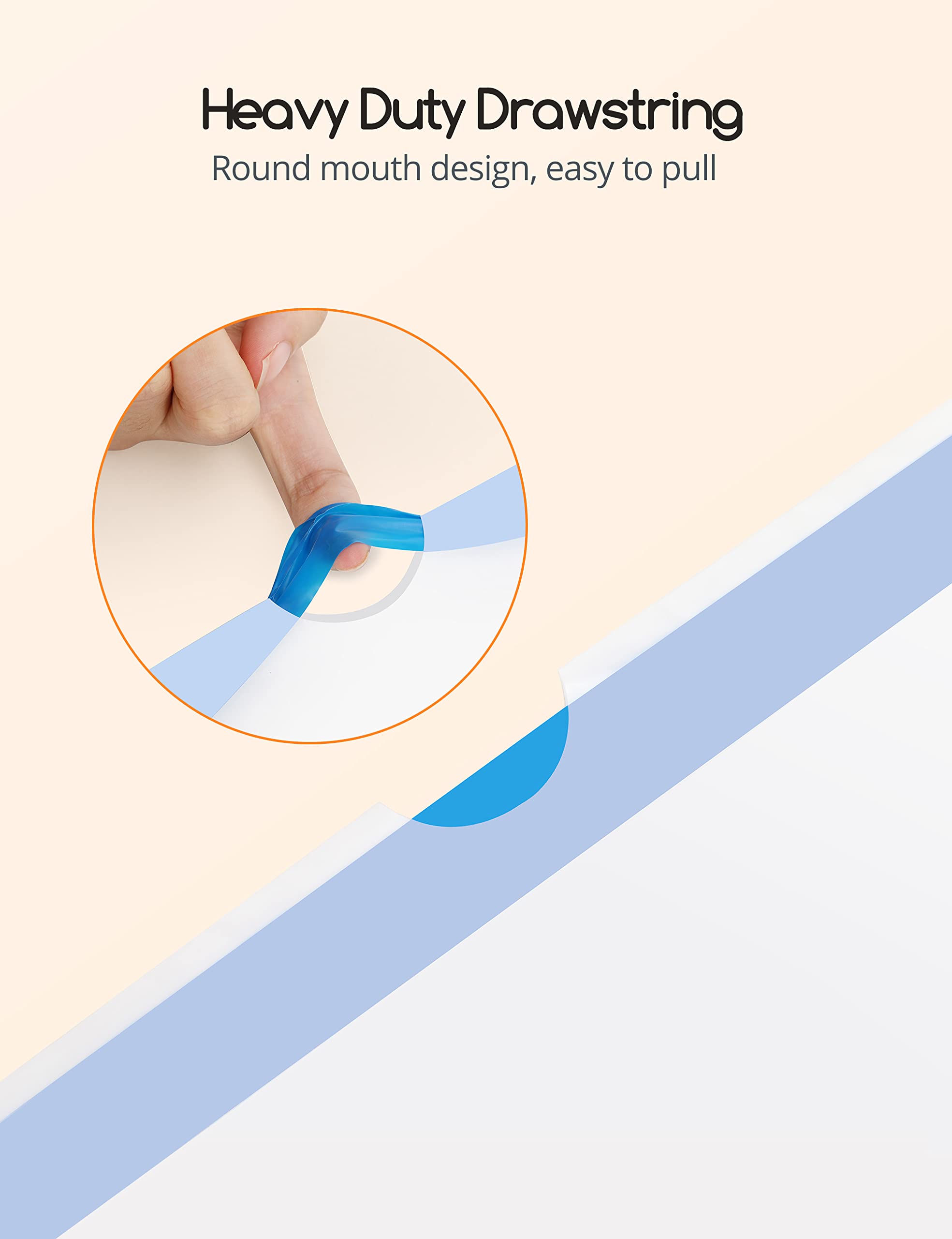 Meowant Cat Litter Box Liners, 20pcs Thickened Plastic Drawstring Bags for MW-SC01/MW-SC02, One Size, Liner Color