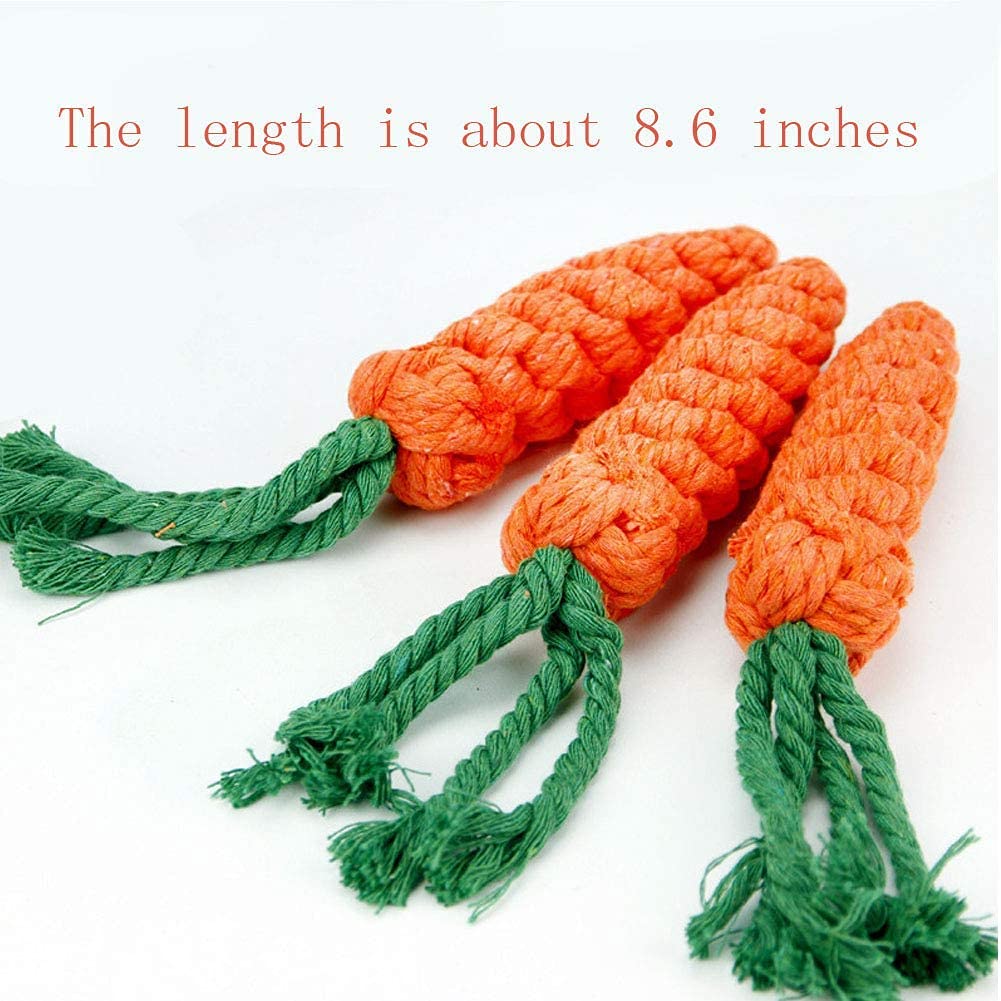 HESUILONG Dog Toys 3 PCS Puppy Teething Chew Toys,Dog Rope Toys,Cat Chew Toys,Safe Braided Rabbit Toys Healthy Gift