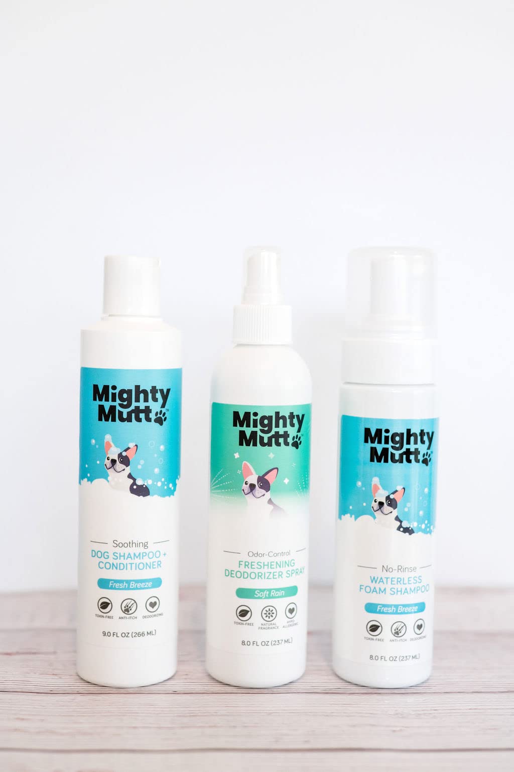 Mighty Mutt Ultimate Freshness Dog Grooming Kit - Includes Dog Dry Shampoo, Dog Shampoo and Conditioner, Dog Deodorizing Spray |