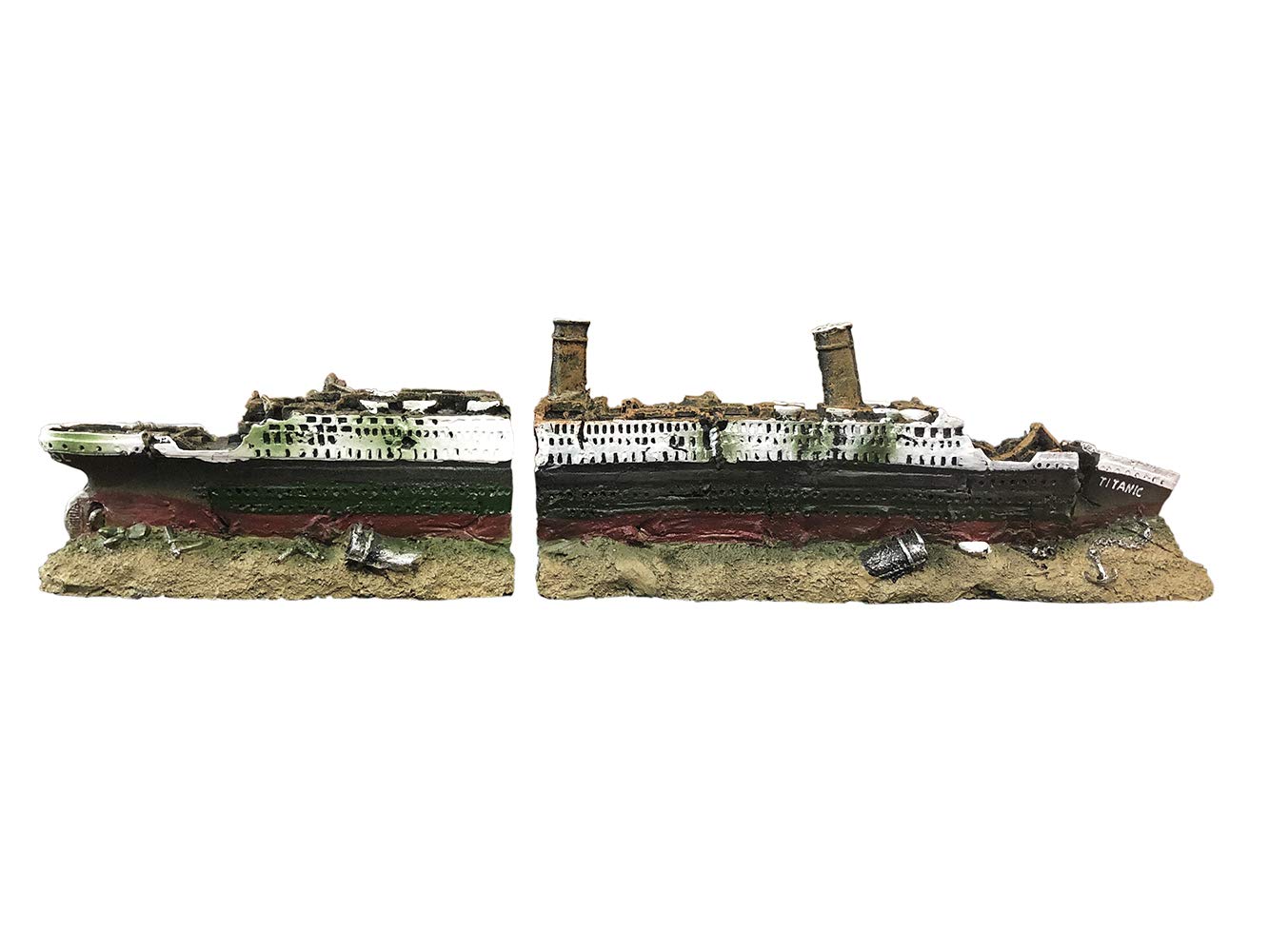 Slocme Aquarium Titanic Shipwreck Decorations - Resin Material Ship Decorations，Fish Tank Sunken Ship Ornament Aquarium Environment Friendly Decorations