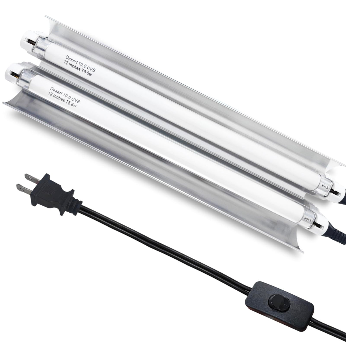 Celiwace T5 Reptile Light Fixture Combo Kit 16 Watts, 12 Inches T5 Uvb Reptile Light, T5 10.0 Uvb Reptile Light Fixture, Desert 