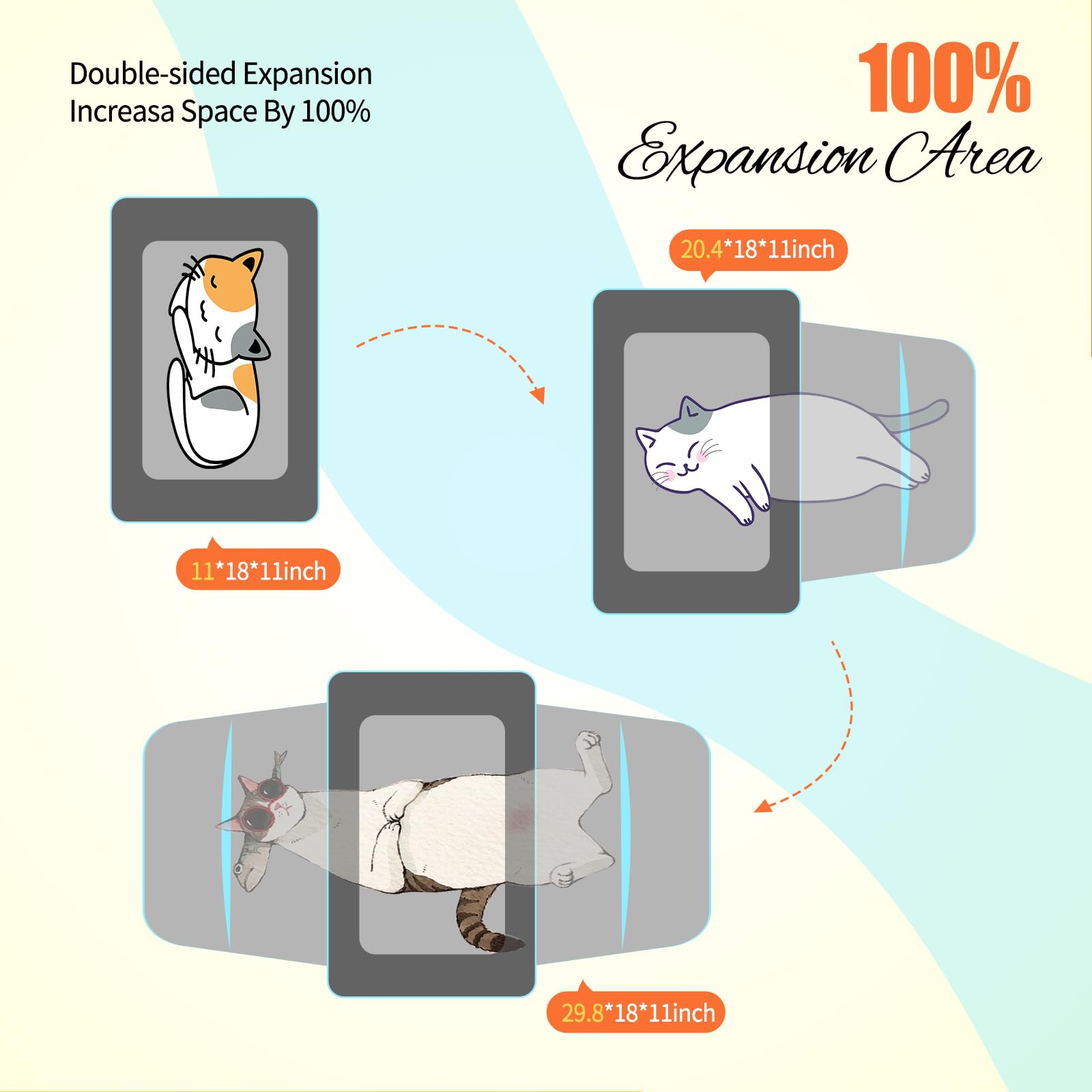 Pet Carrier Airline Approved, Expandable Foldable Soft-Sided Dog Carrier, 3 Open Doors, 2 Reflective Tapes, Pet Travel Bag Safe