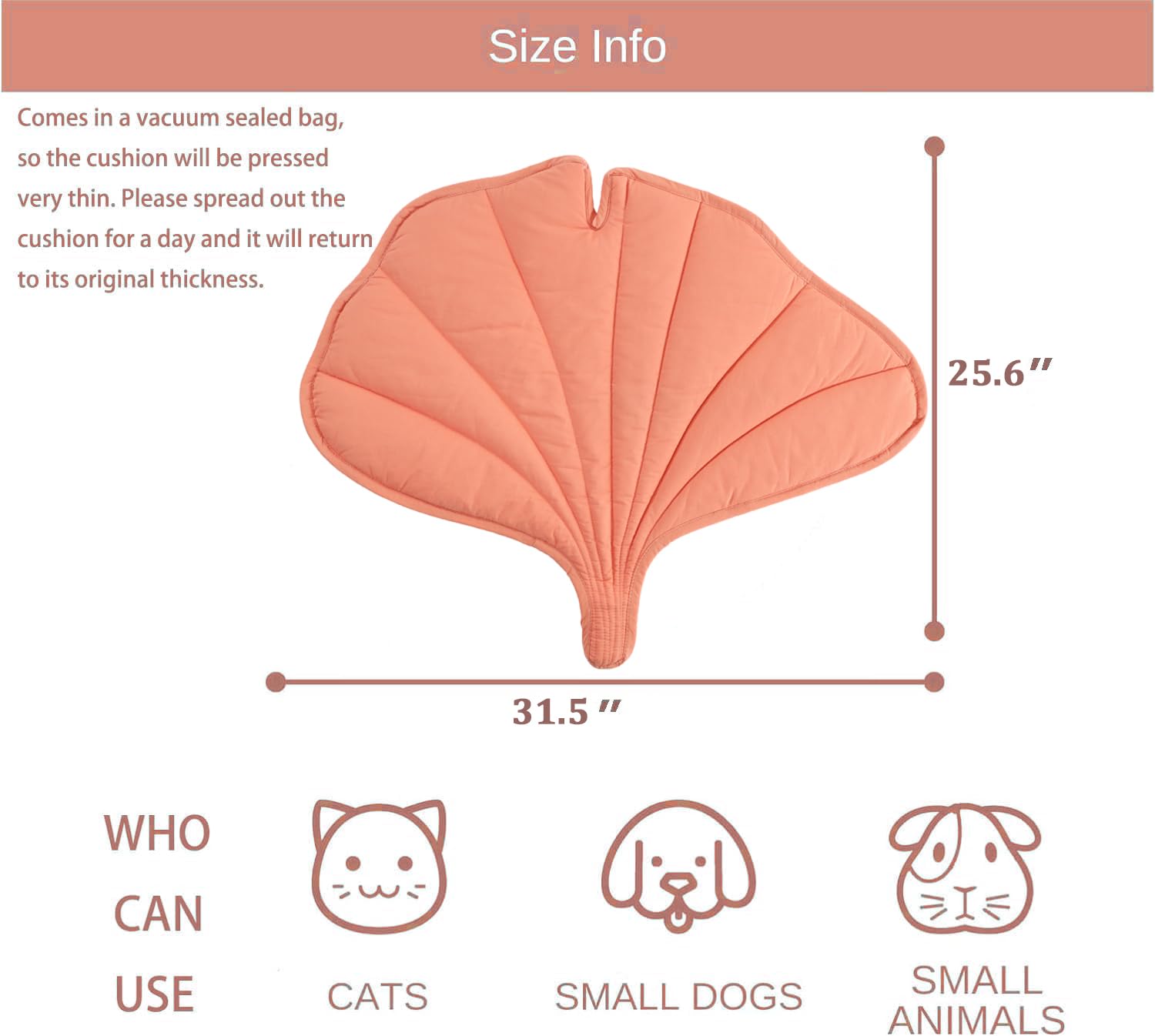 31 X 25 Inch Leaf Shaped Cotton Cat Bed Pad, Warming Cat Mat, Pet Warming Pad For Cats, Warmer Mat For Feral And Indoor Cats, 20