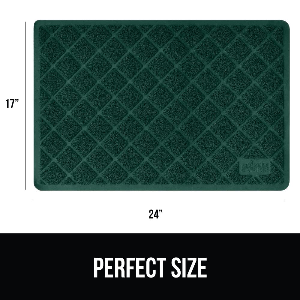 GORILLA GRIP Cat Litter Box Mat, Water Resistant, US Designed Kitty Litter Trapping Mats, Easy to Clean, Scatter Control, Less M
