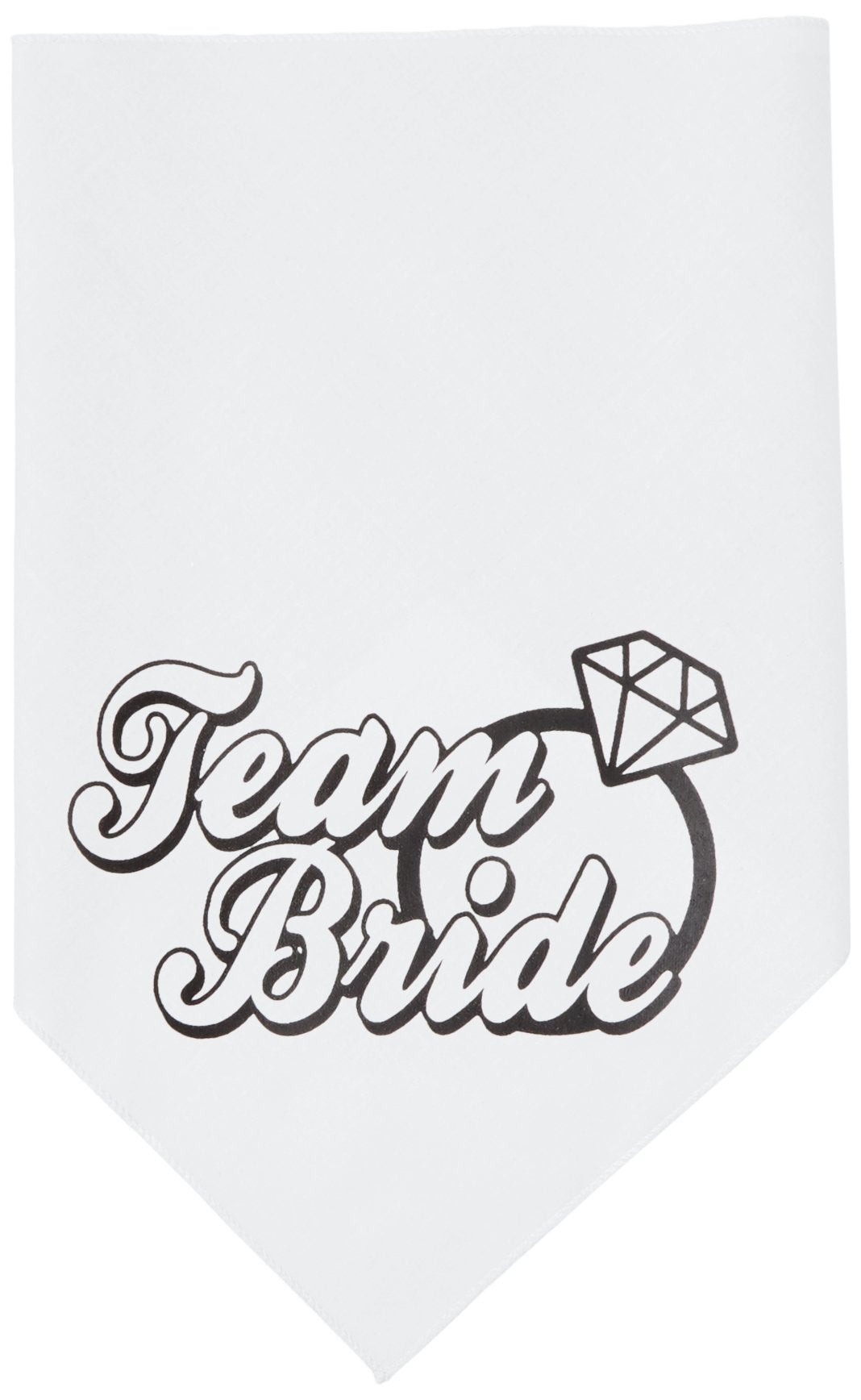 Mirage Pet Products Team Bride Screen Print Bandana, Large, White