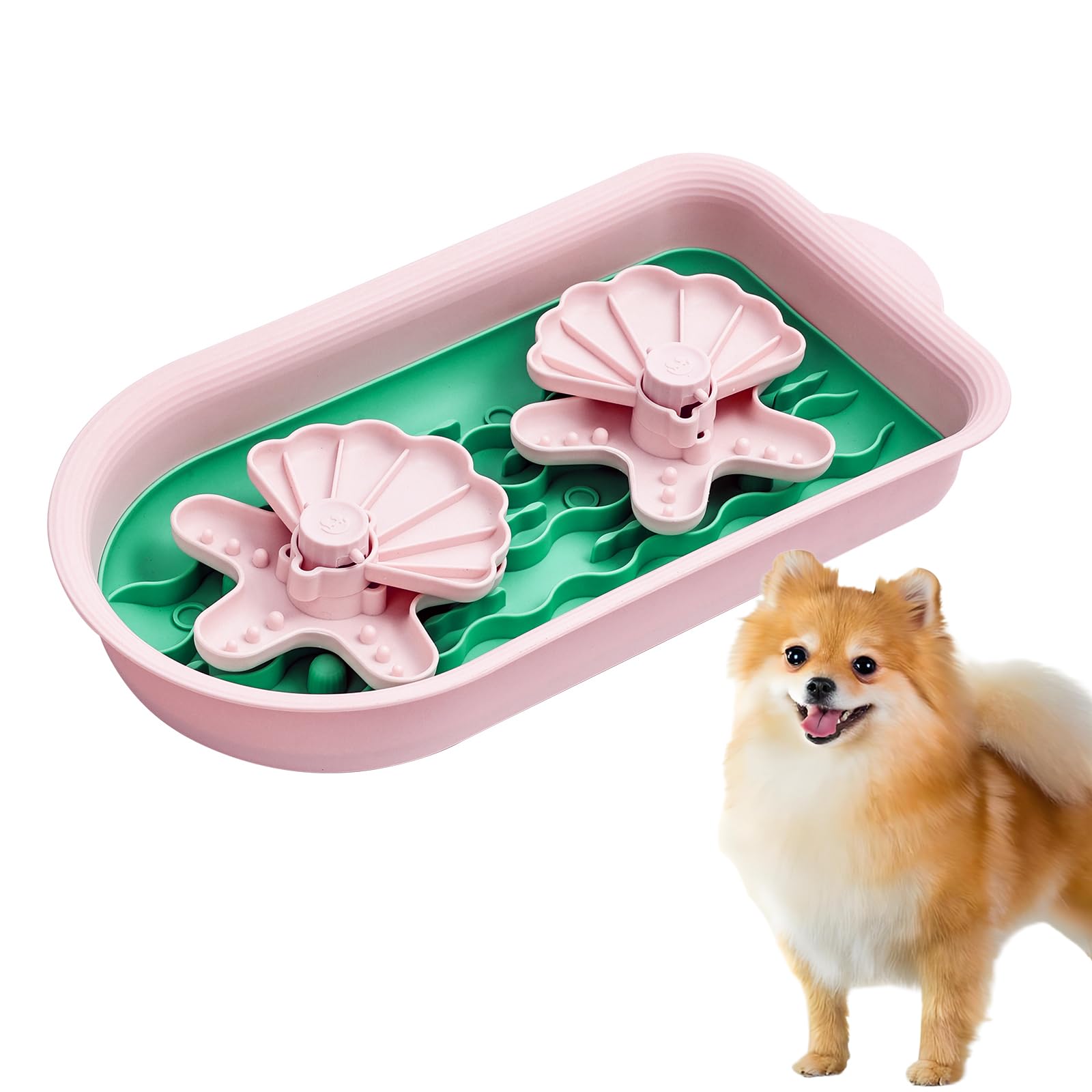 RuiXiangTeng Puzzle Feeder Slow Feeder Dog Bowl for Large Dogs with Non-Slip Base - Adjustable Speed Design, Removable Puzzle In