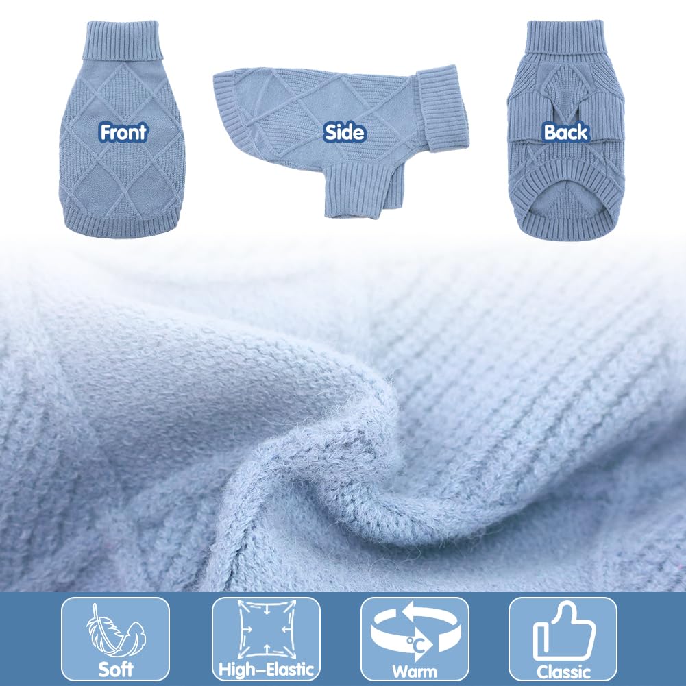 Emust Pet Sweater, Dog Sweaters For Large Dogs With Sleeves, Warm Dog Sweater For Cold Weather, Blue 4Xl