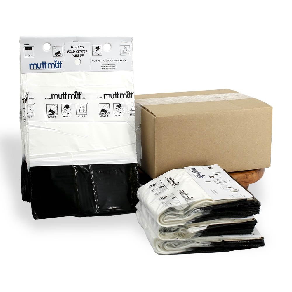 Mutt Mitt 2-Ply Dog Waste Bags with Thick 2 Mil Mitten - No more ''yuck'' or ''warm handshake'' - New Listing, Same 400 White & 