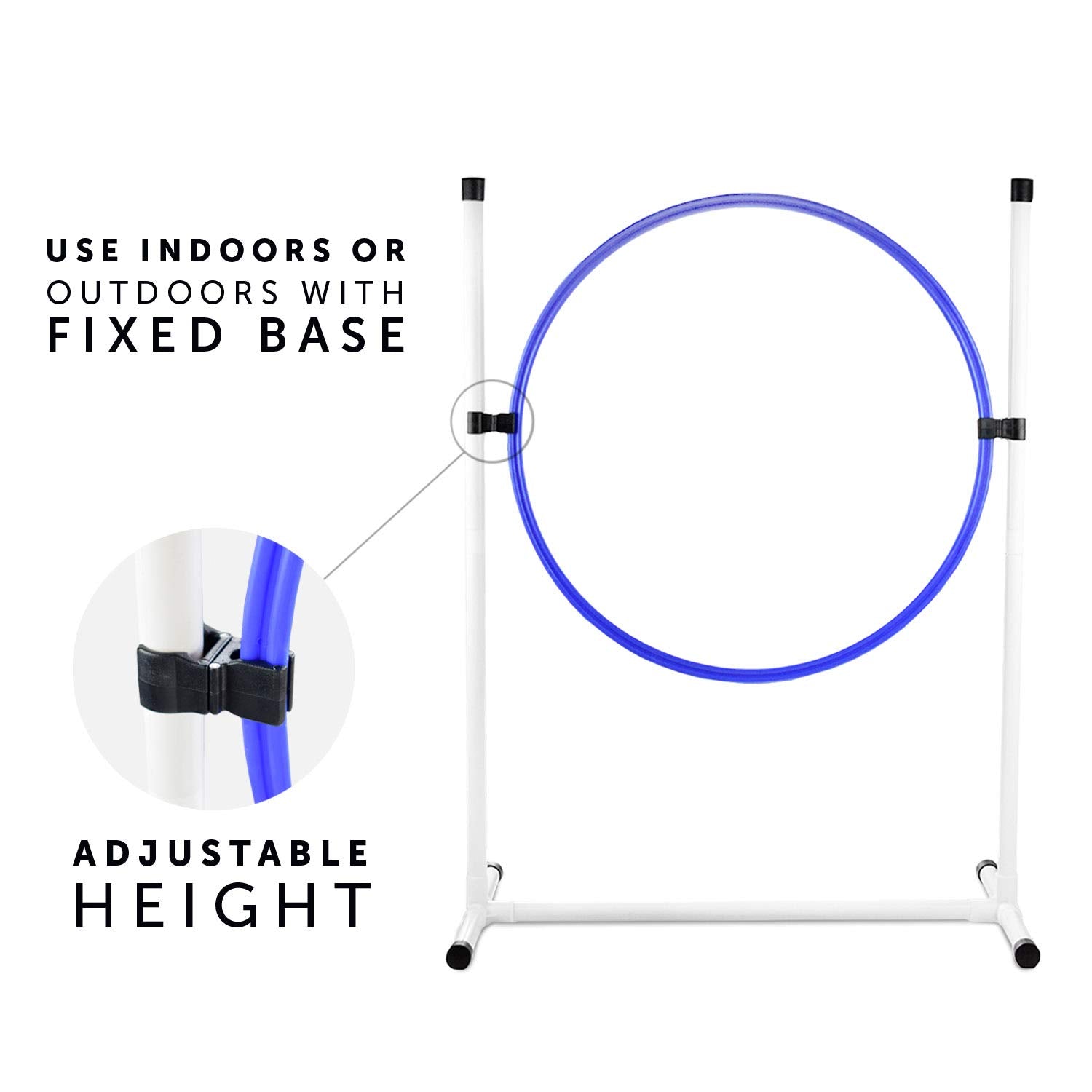 Better Sporting Dogs Complete Starter Agility Set For Dogs | 5 Piece Dog Agility Kit | Agility Jump | Tire Jump | Weave Poles |