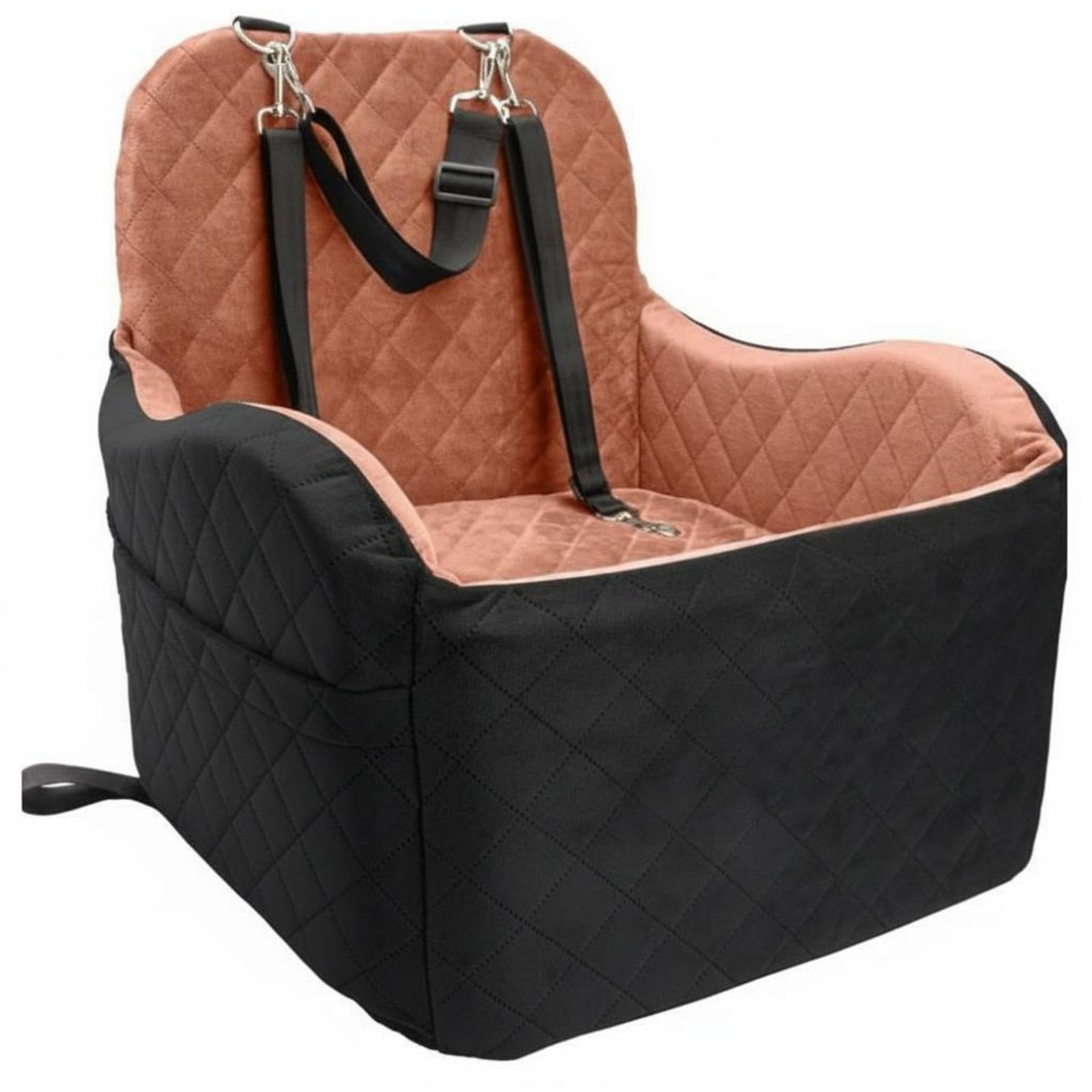 STYLEHEAVEN Portable Pet Bed Nest TwoSeason Season Dog Car Detachable Washable Cover Pet Travel Seat for Dogs Black Brown|Pet S