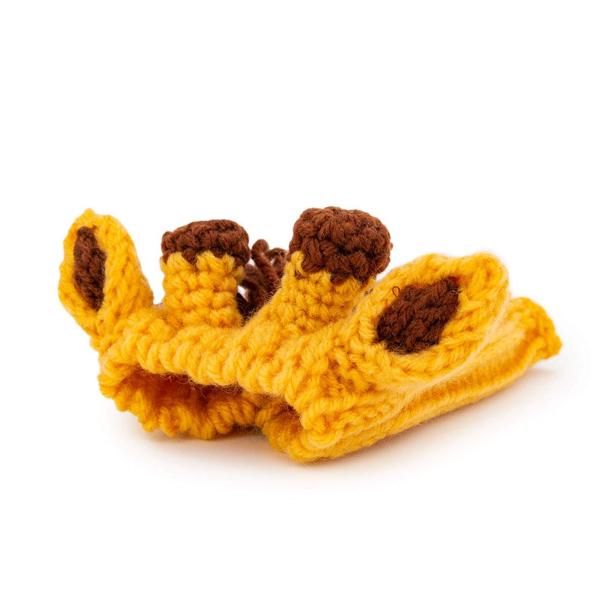 Zoo Snoods Giraffe Costume - Knit Dog Snood Ear Wrap, Warm Acrylic Neck Cover, Small, Yellow, Model GIR101YW-S