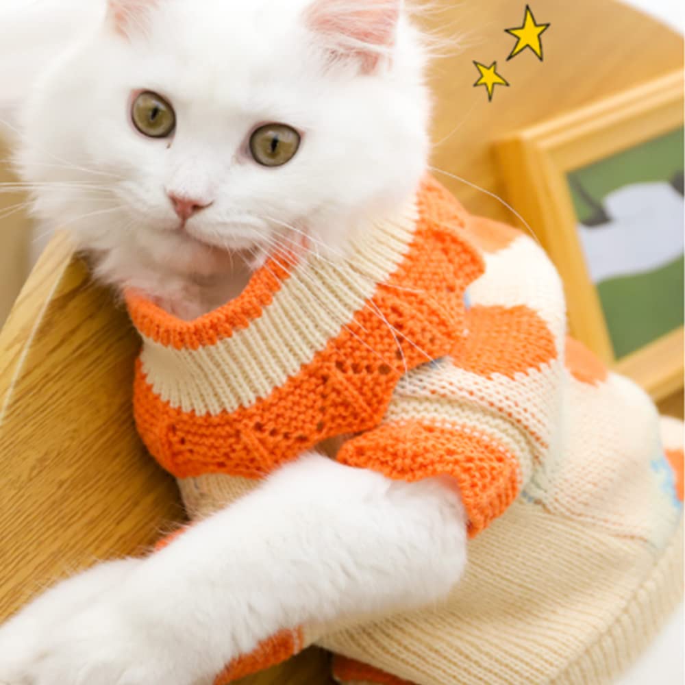 Aniac Fall Dog Sweater For Small Dog Girl Strawberry Knitted Cat Sweater Winter Puppy Clothes Turtleneck Kitten Knitwear Could W