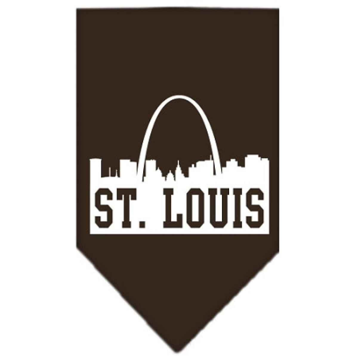 Mirage Pet Products St. Louis Skyline Screen Print Bandana, Small, Cocoa