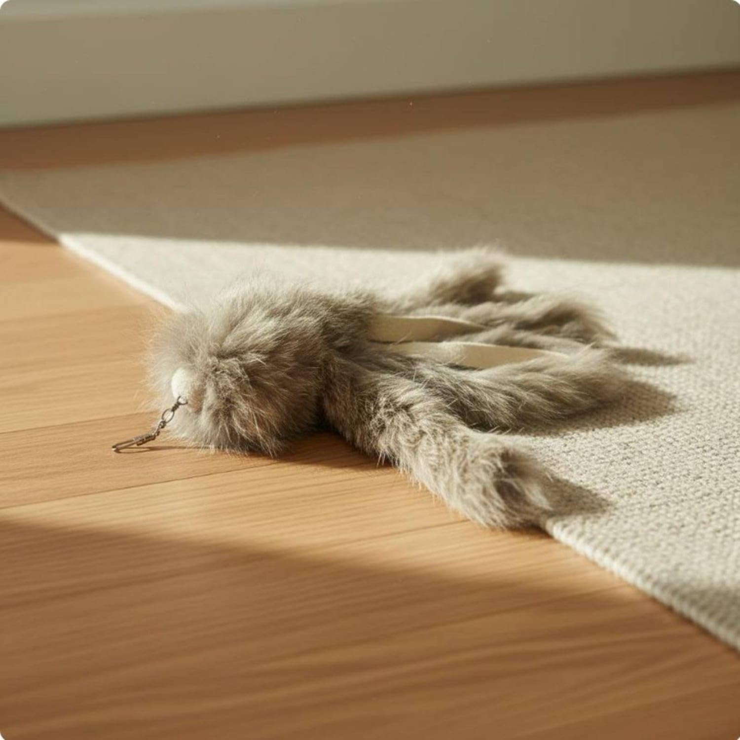 Enakshi Lifelike Design Rabbit Plush Tentacle Toy Mental Stimulation Furry Tentacle Cat Toy Promotes Exercise Cat Teaser Wand Fo