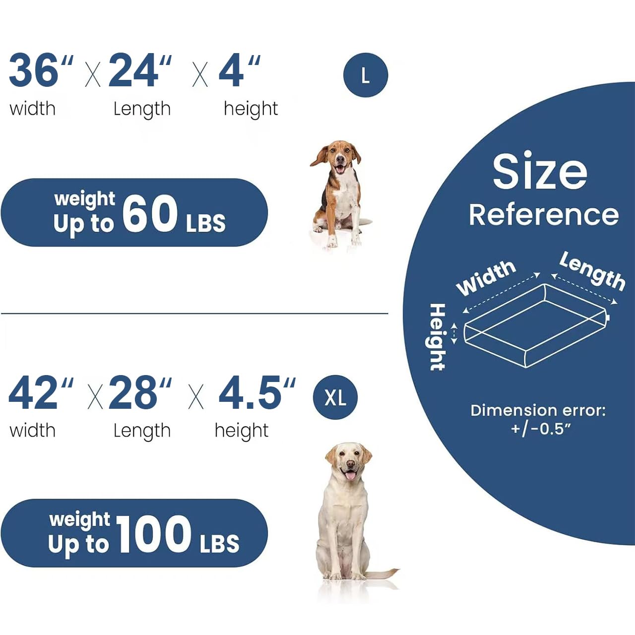 Washable Xlarge Dog Bed Covers Soft Plush Replacement, Faux Fur Dog Bed Liner, Pet Bed Cover With Zipper 42X28X4.5Inches, Grey,