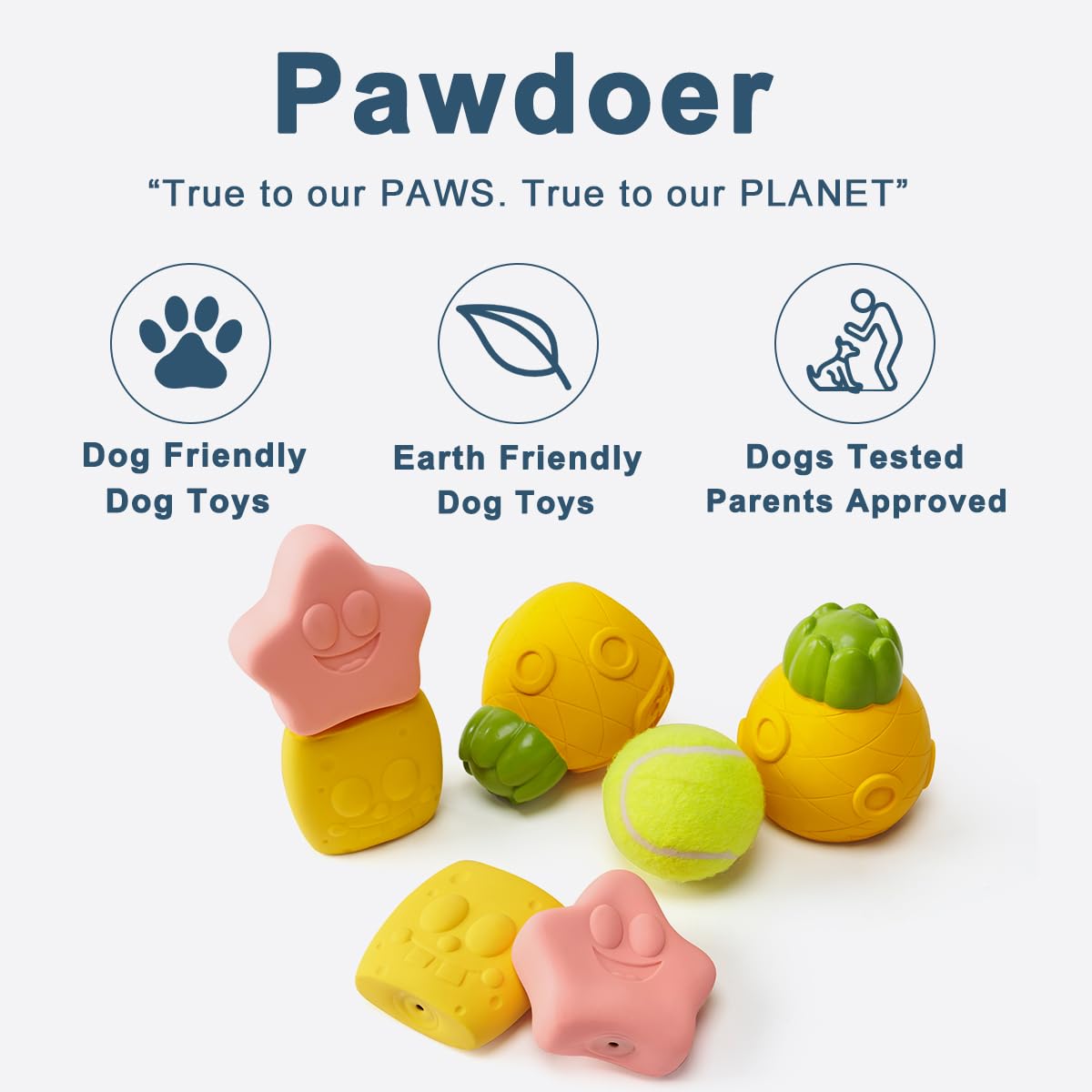 Pawdoer Squeaky Dog Toys for Medium Dogs - Soft Latex Squeaky Dog Ball, Cute Funny Squeak Squeaky Pants Pet Toys