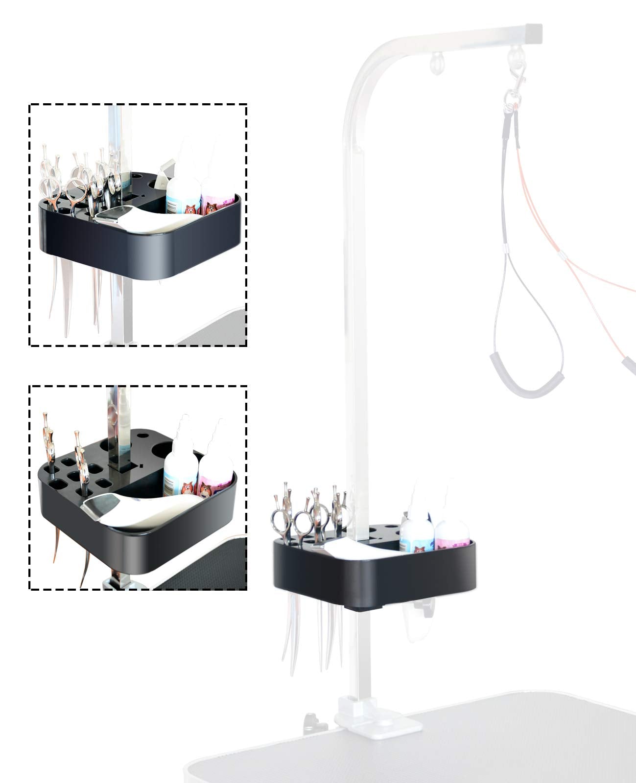 Shelandy Portable Pet Grooming Tools Holder For Dog Grooming Table And Arm