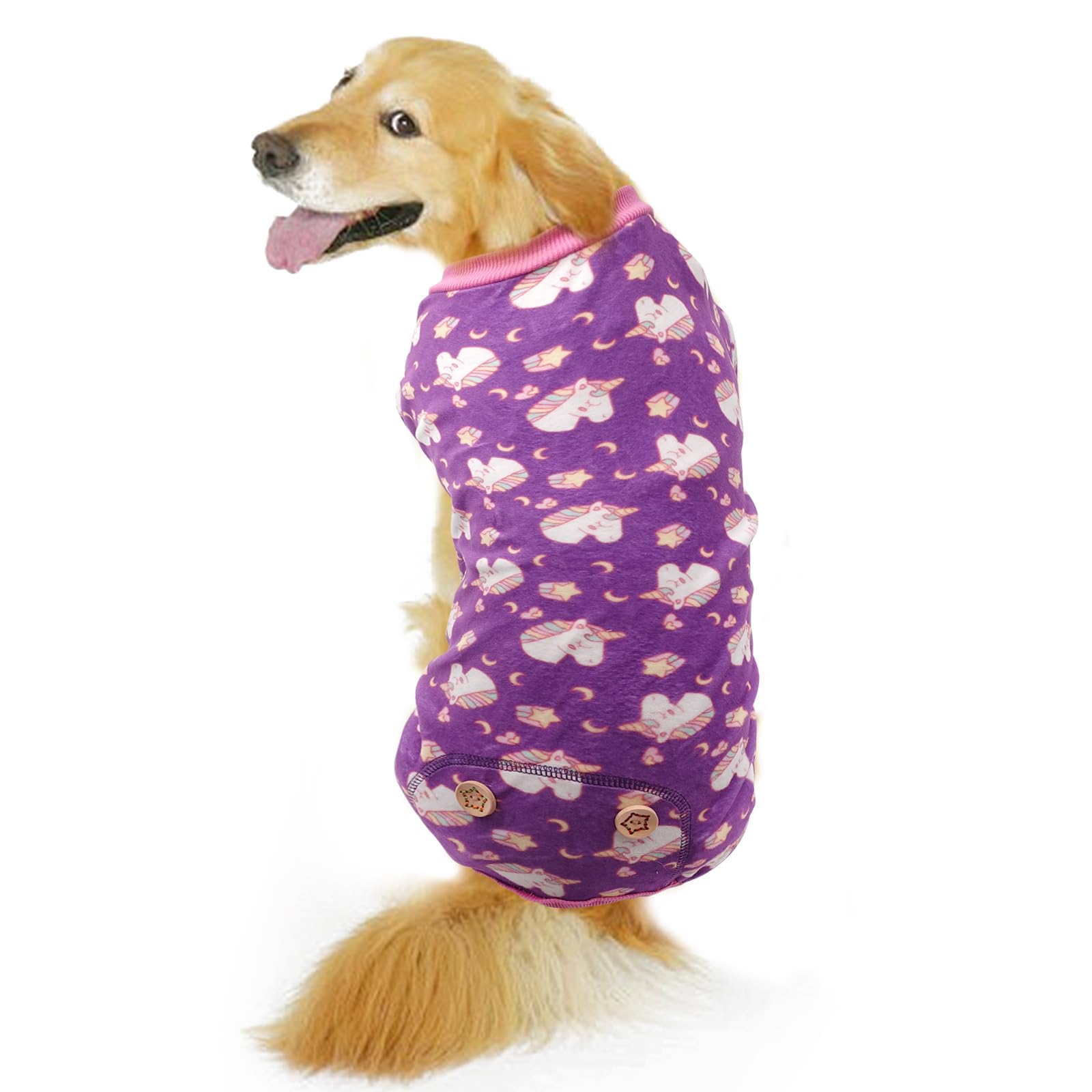 Kyeese Dog Pajamas Unicorn Dog Clothes Dog Costume Stretchy Dog Coat Cat Clothes Dog Onesie Dog Pajamas Large Sized Dog Dog Surgery Recovery Suit Large Dog Pajamas Dog Body Suits After Surgery