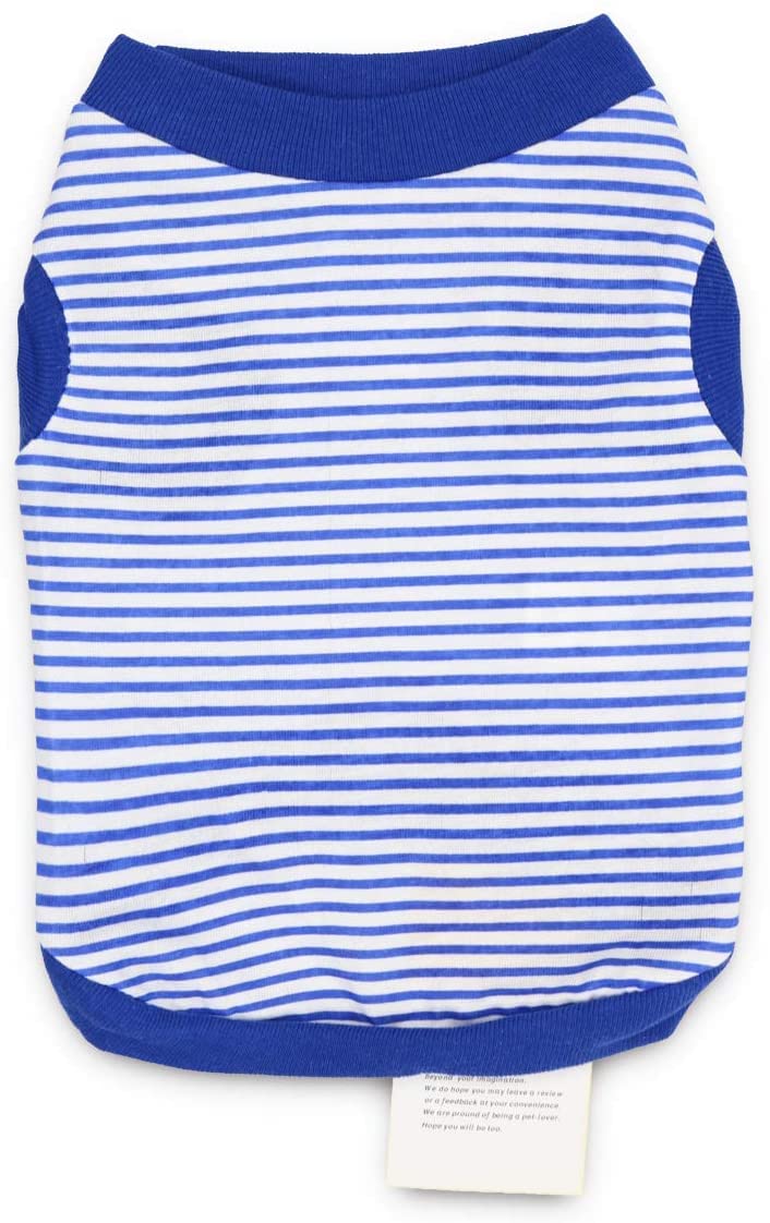 3 Pack Small Dog Striped T Shirt Puppy T Shirt Summer Dog Clothes Breathable Striped 100% Cotton Cat Shirts For Girl Boy Tshirt