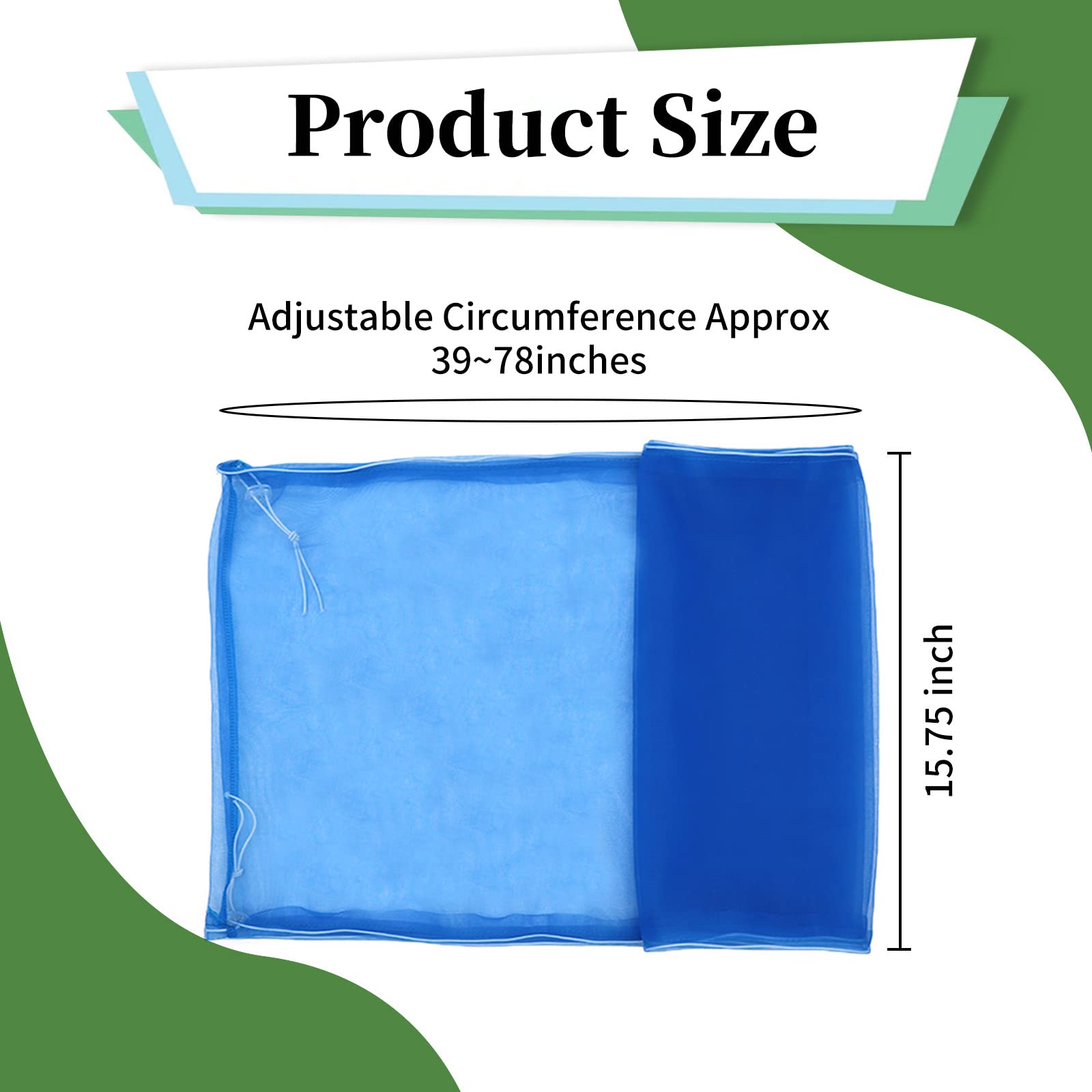 Daoeny 2Pcs Universal Bird Cage Cover, Adjustable Seed Feather Catcher, Soft Airy Nylon Mesh Parrot Net, Birdcage Cover Skirt Sheer Guard For Round Square Cages (Green+ Blue)