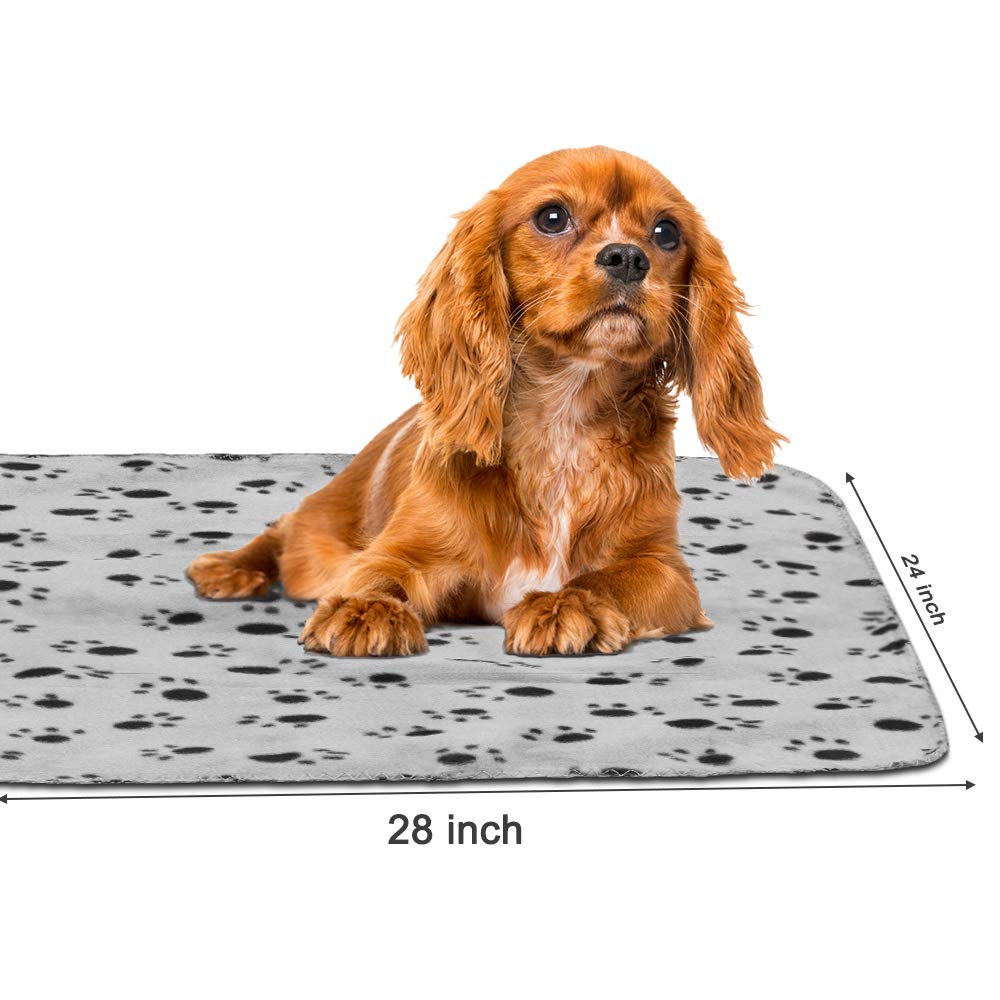 Comsmart Dog Blankets For Small Dogs, 6 Pack Puppy Blanket Cute Paw Print Pet Blanket For Dog, Puppy, Cat, Kitten, 24X28 Inches,