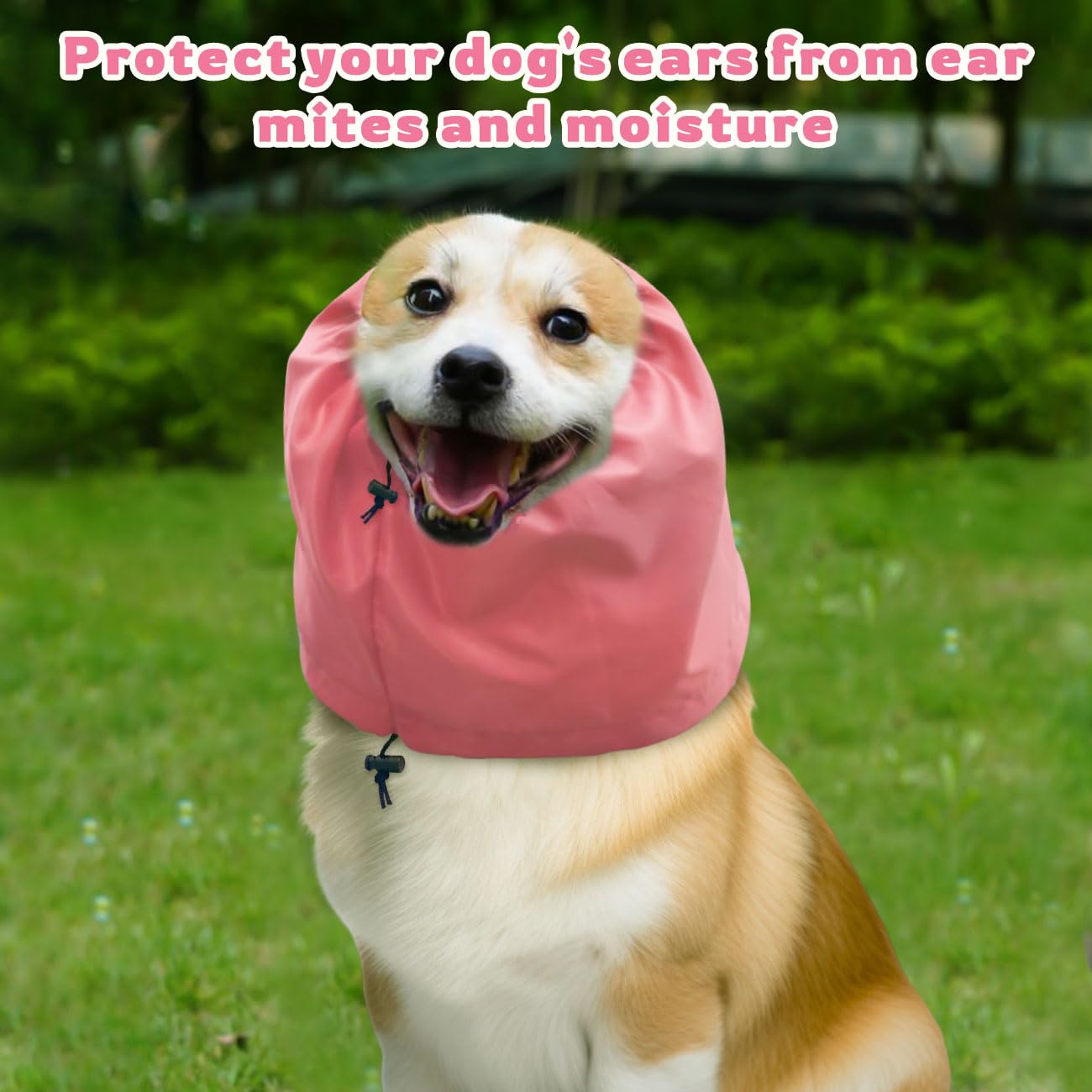 Dog Bath Shower Cap Waterproof Dog Ear Covers For Bath Dog Bathing Cap Ears Headband Snood Rain Hat Ear Wrap For Grooming (Purpl