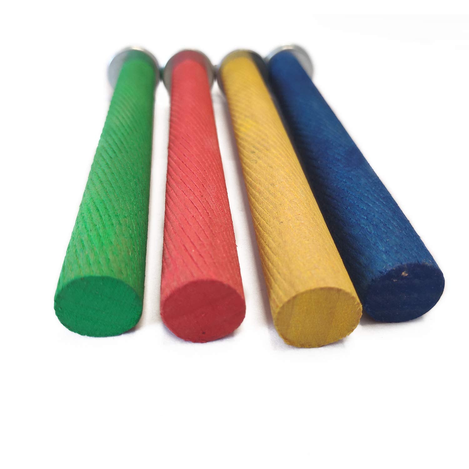 Bestwd Bird Perchs Bird Stand Toy Bird Cage Accessories Natural Colorful Wood Perch Platform Paw Grinding Stick 4-Piece Set For Parakeets