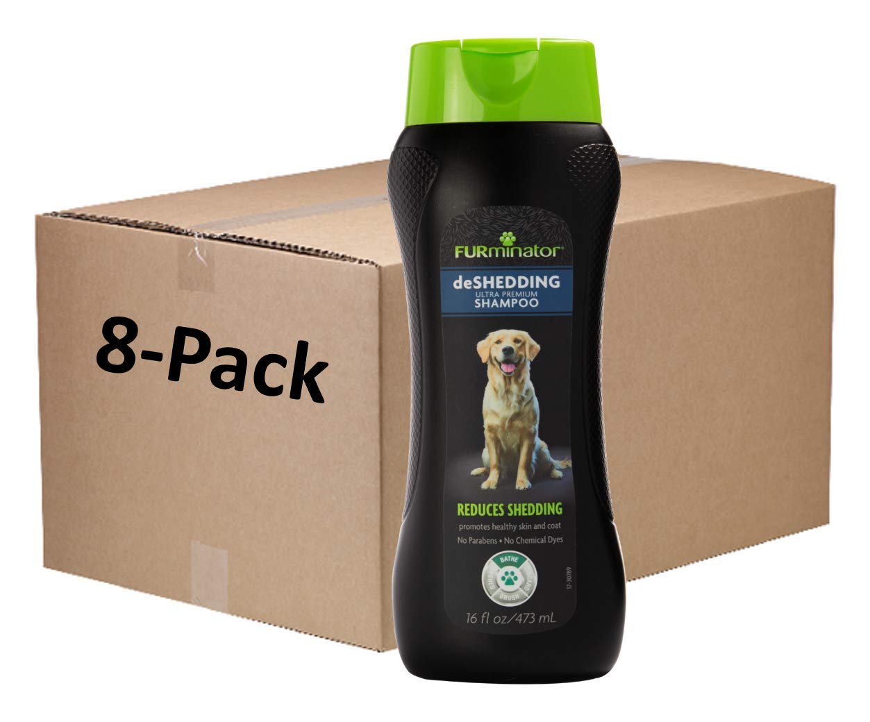 Furminator Deshedding Ultra Premium Shampoo 16 Ounces, For Dogs, Pack Of 8 (285307)