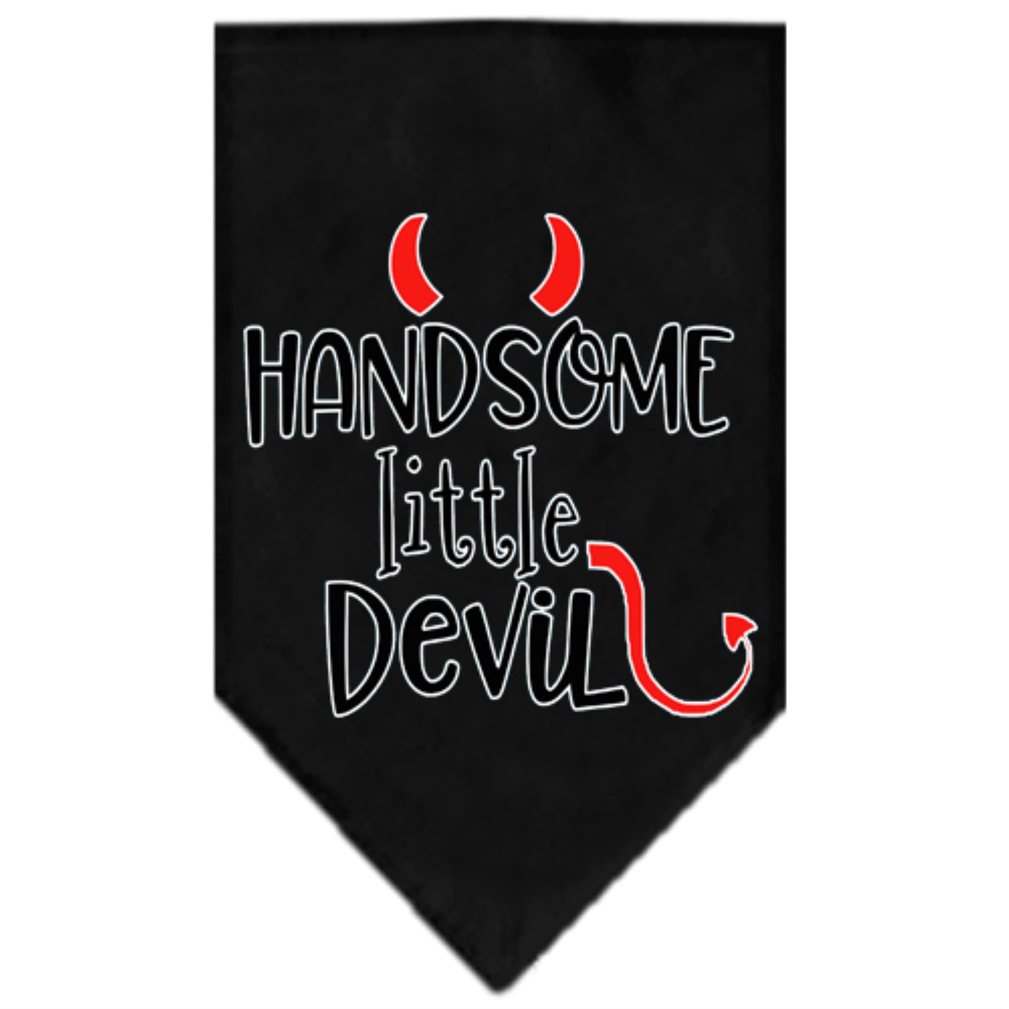 Mirage Pet Products Handsome Little Devil Screen Print Bandana Black Small